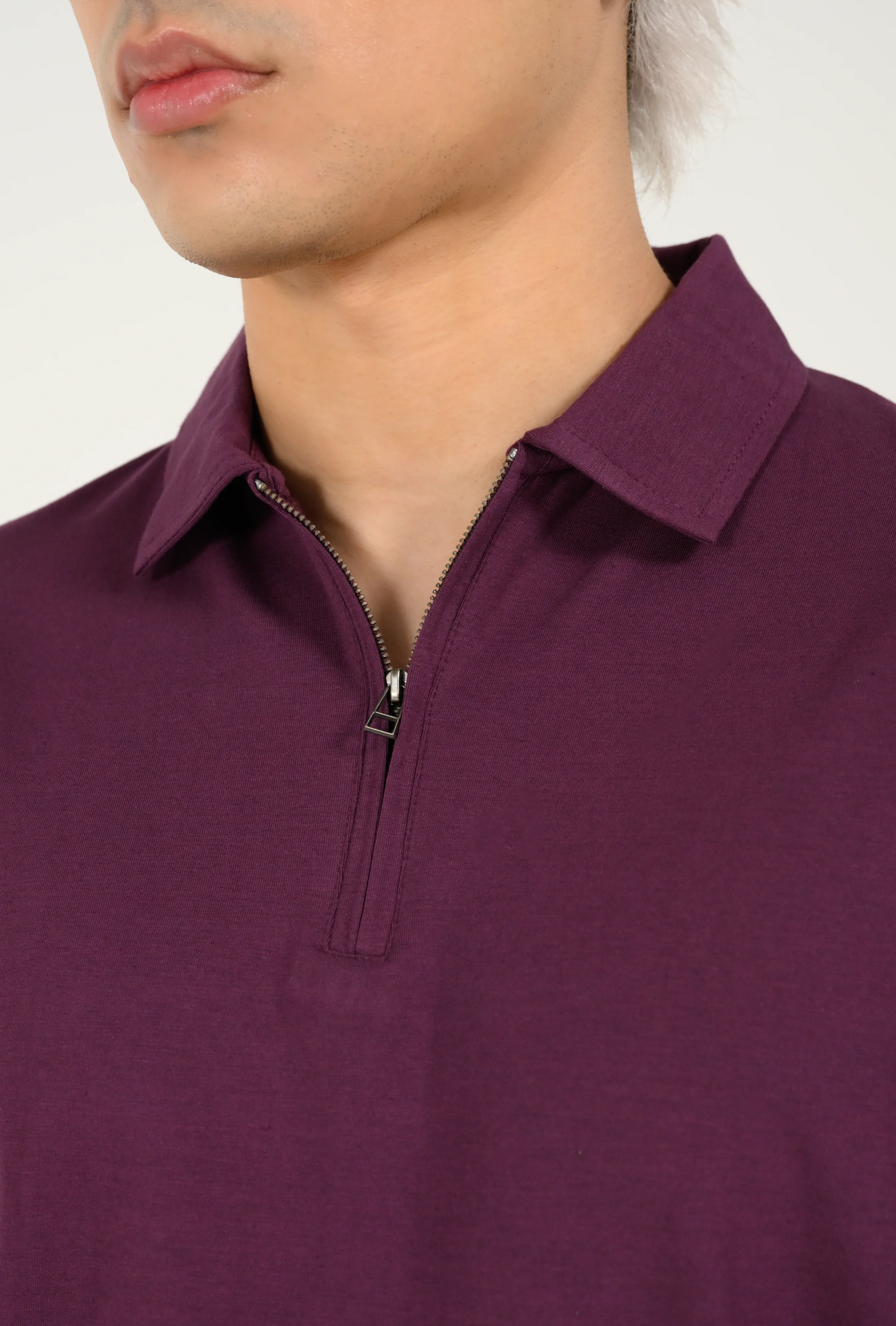 MODAL CLOUD FEEL ZIP PLACKET POLO - Image 5
