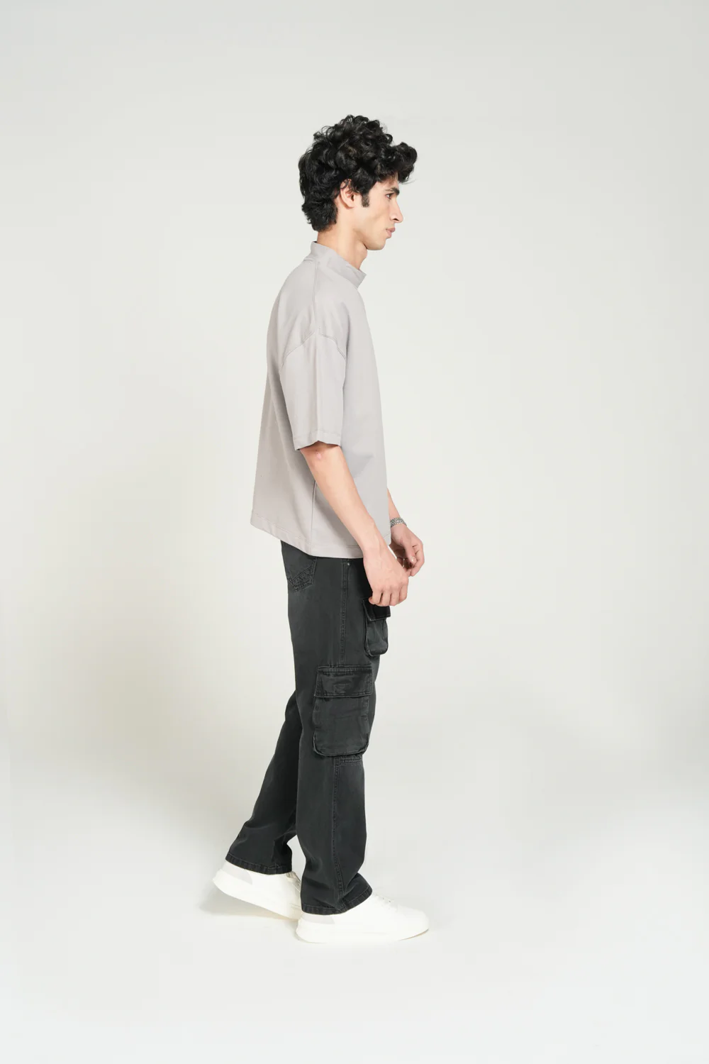 BOXY FIT MOCK NECK TEE - Image 2