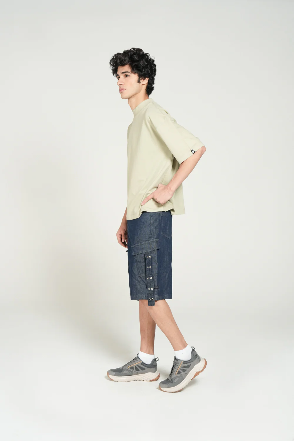 BOXY FIT MOCK NECK TEE - Image 2