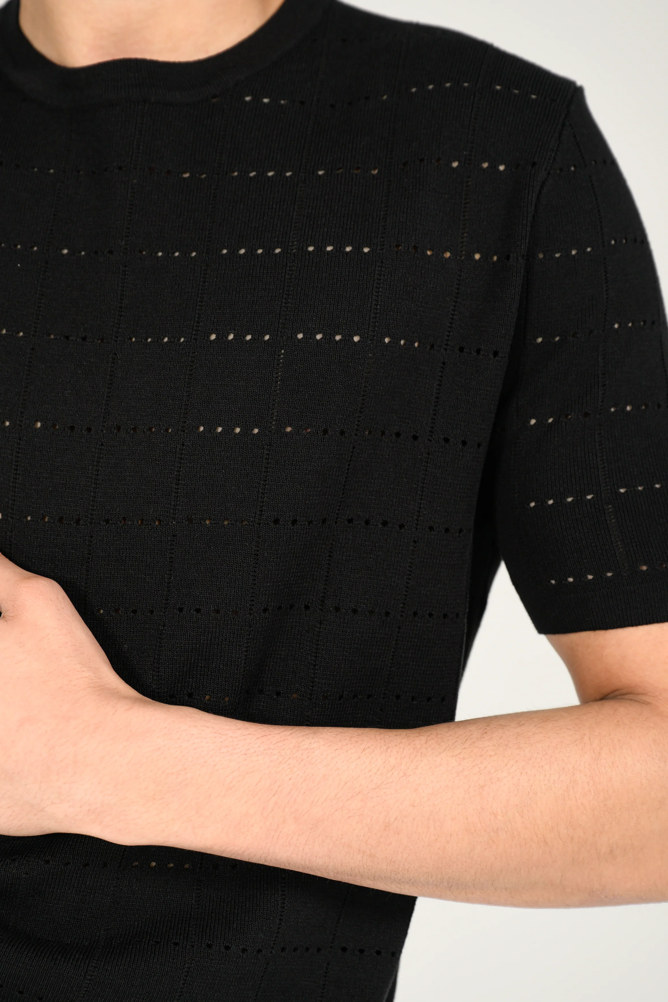 TEXTURED KNITTED TEE - Image 3