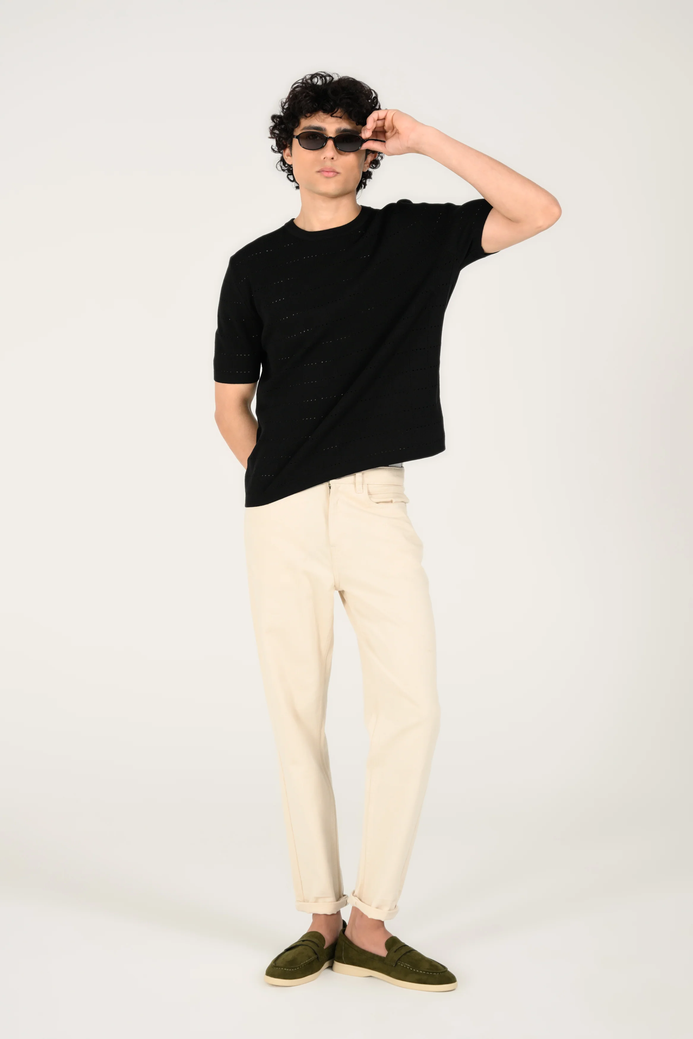 TEXTURED KNITTED TEE - Image 4