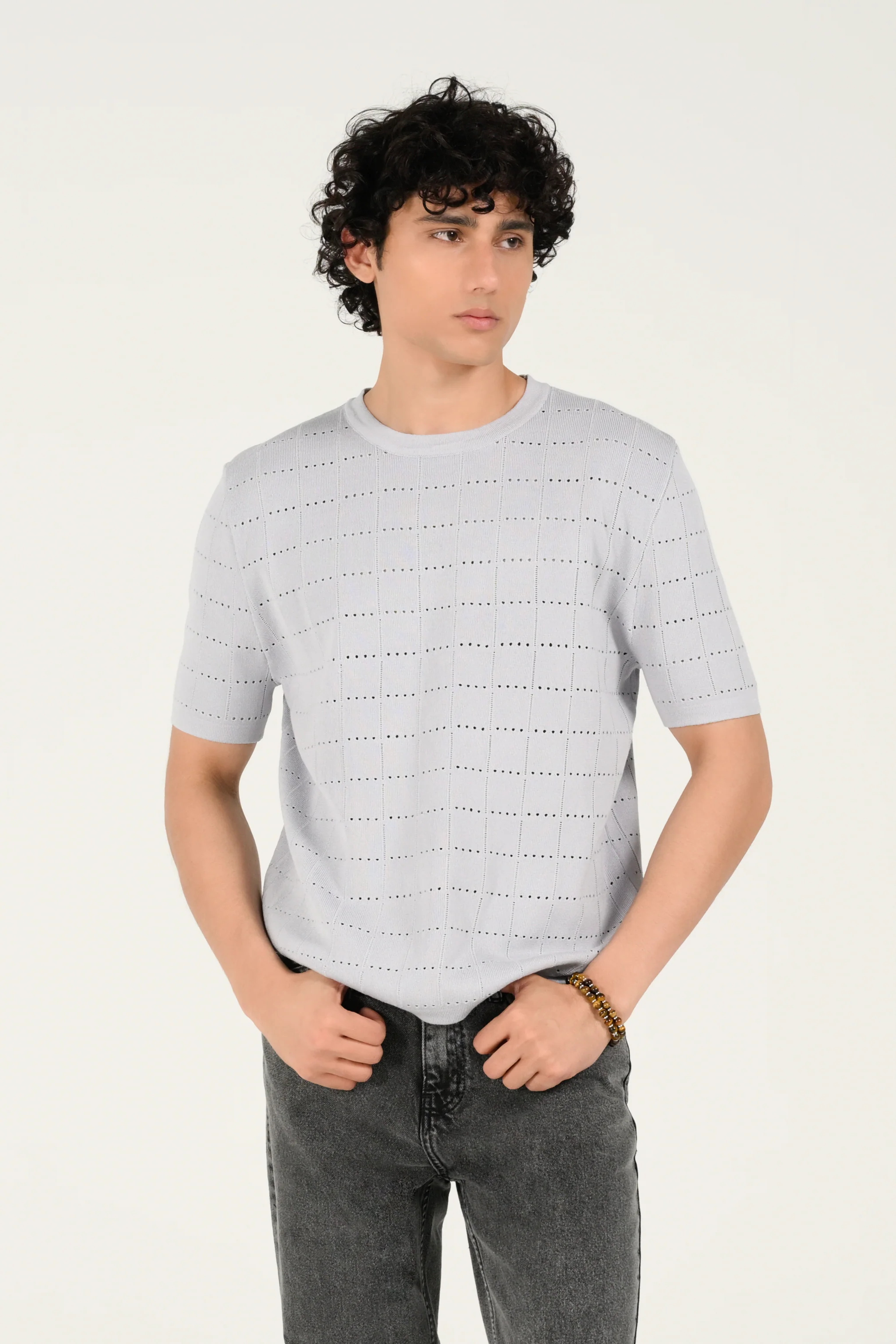 TEXTURED KNITTED TEE - Image 2