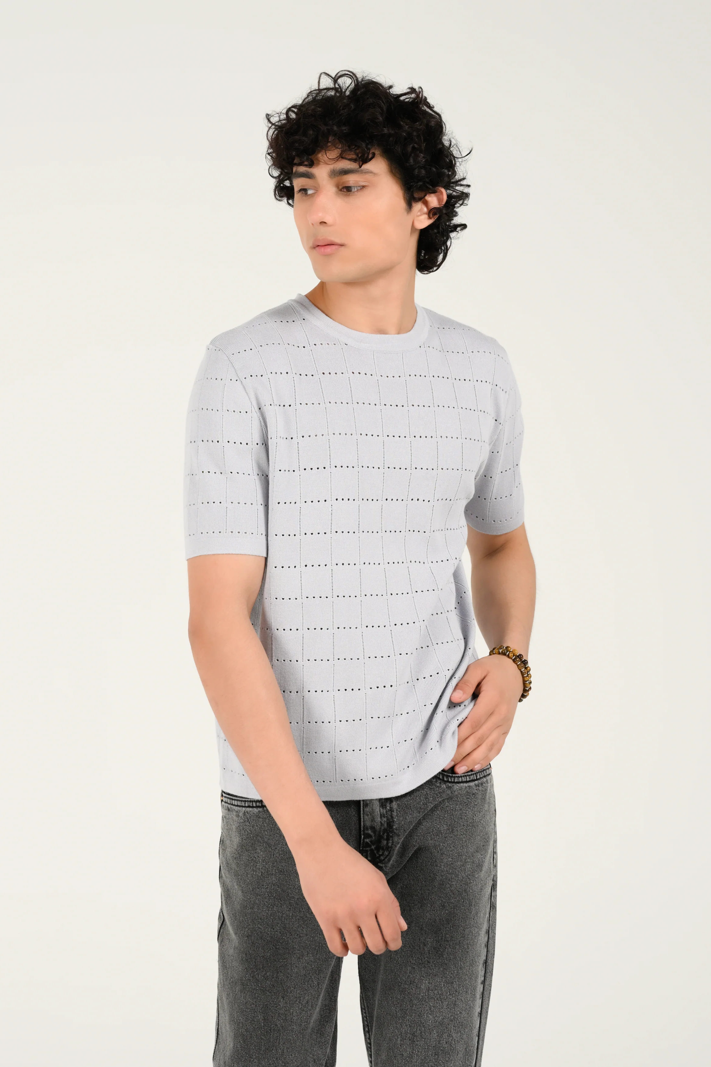 TEXTURED KNITTED TEE - Image 6