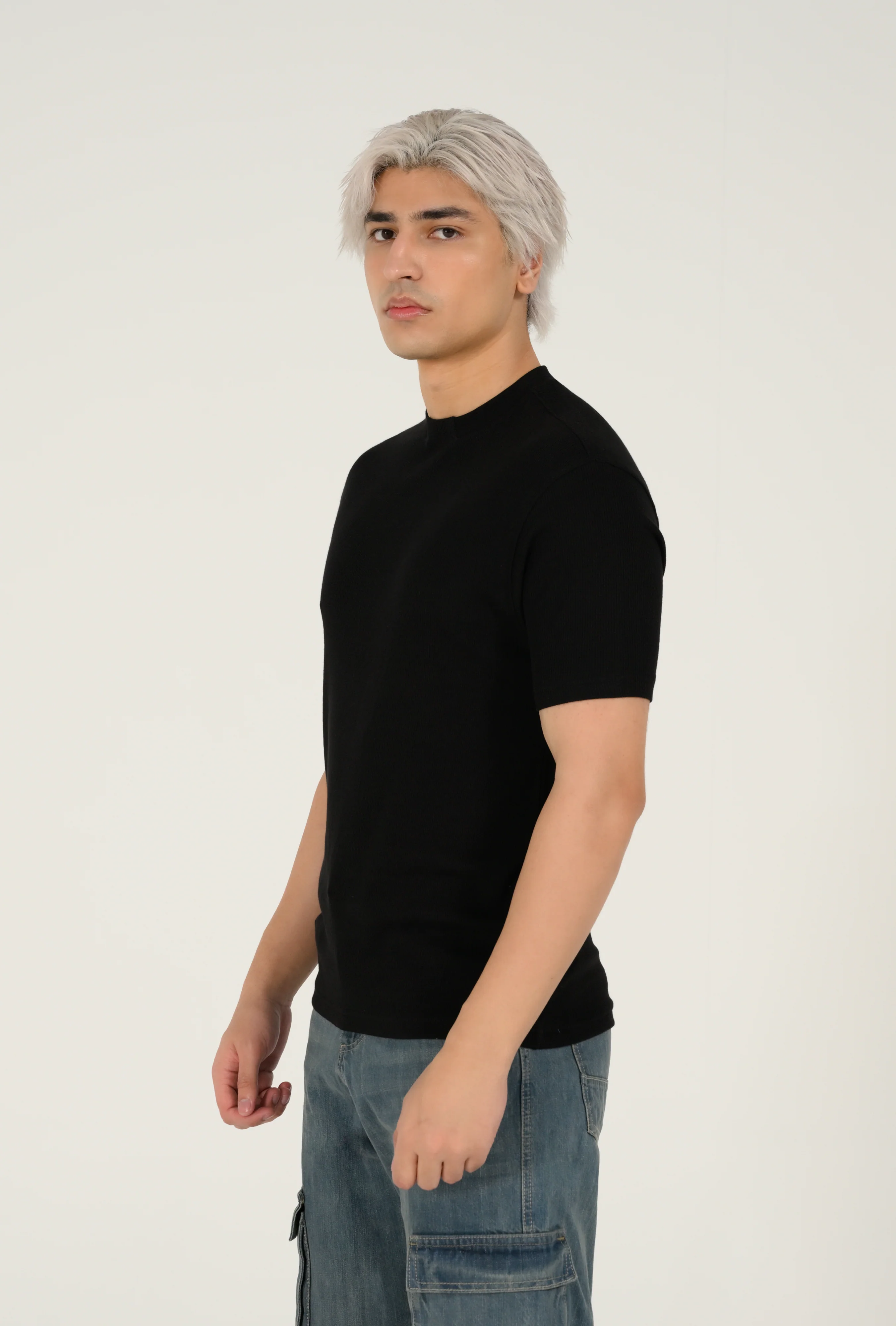 TEXTURED MODAL TEE - Image 2