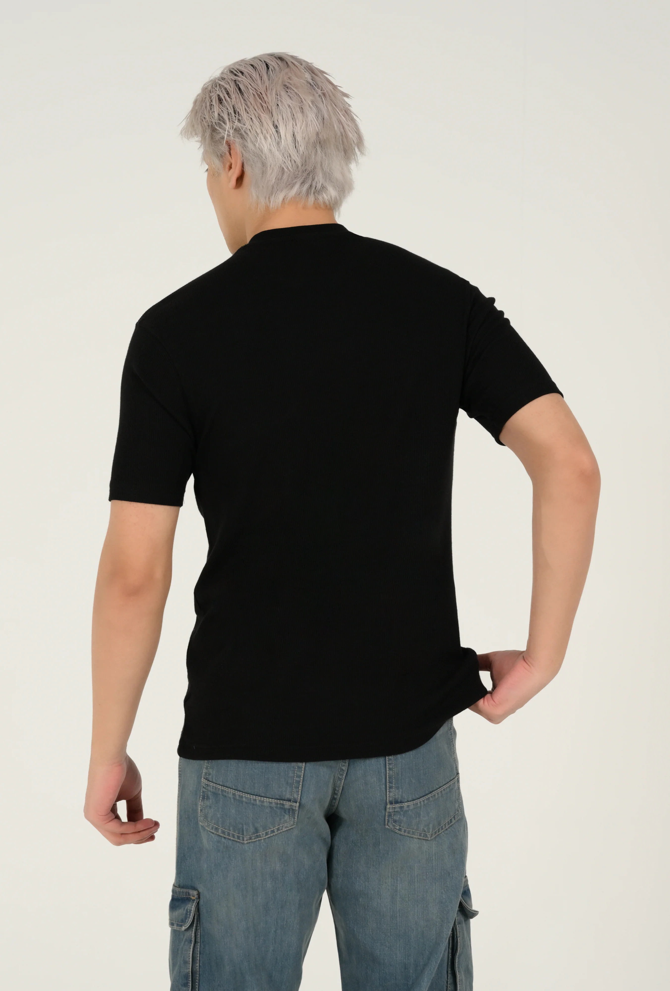 TEXTURED MODAL TEE - Image 3