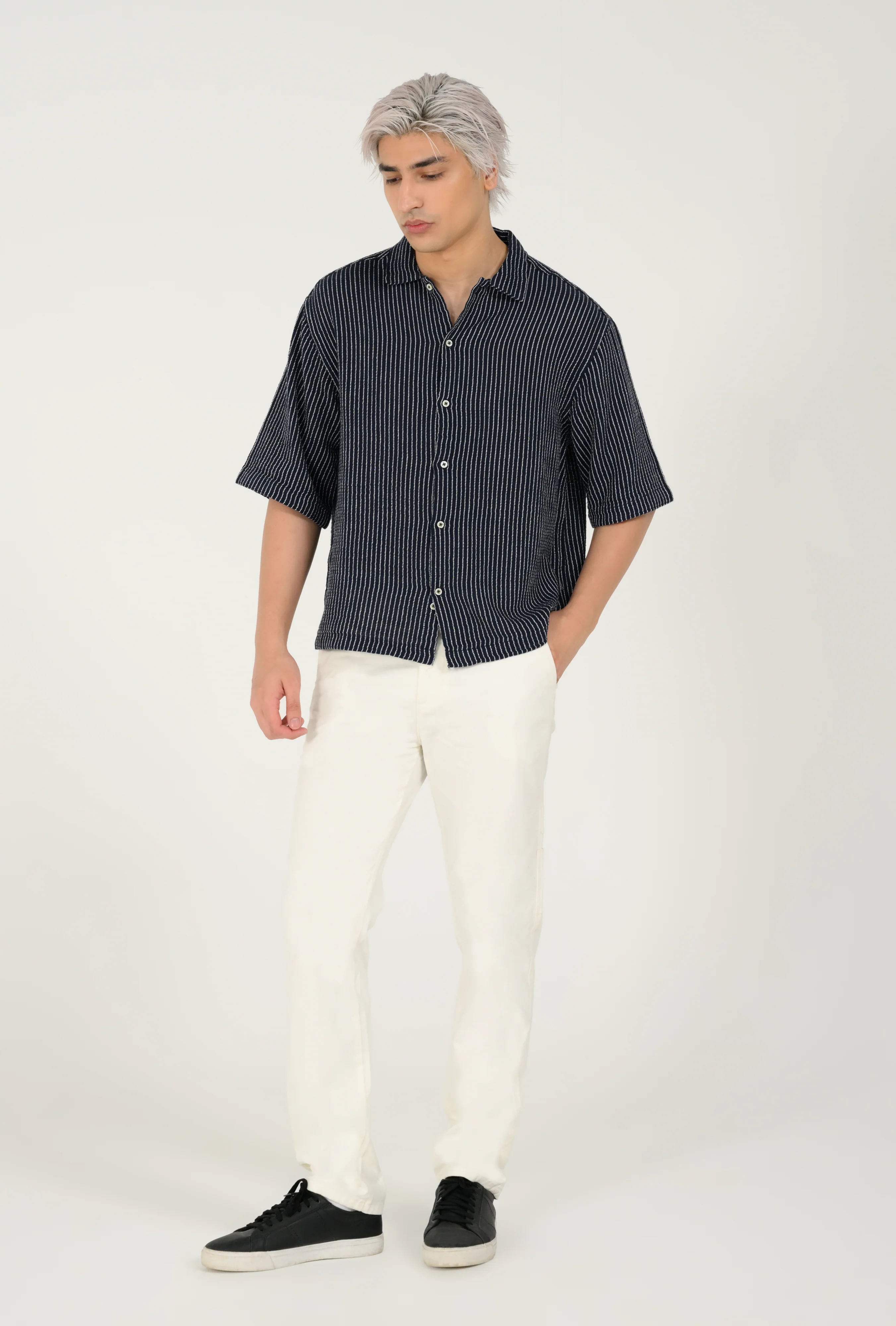 BOXY FIT DOBBY SHIRT