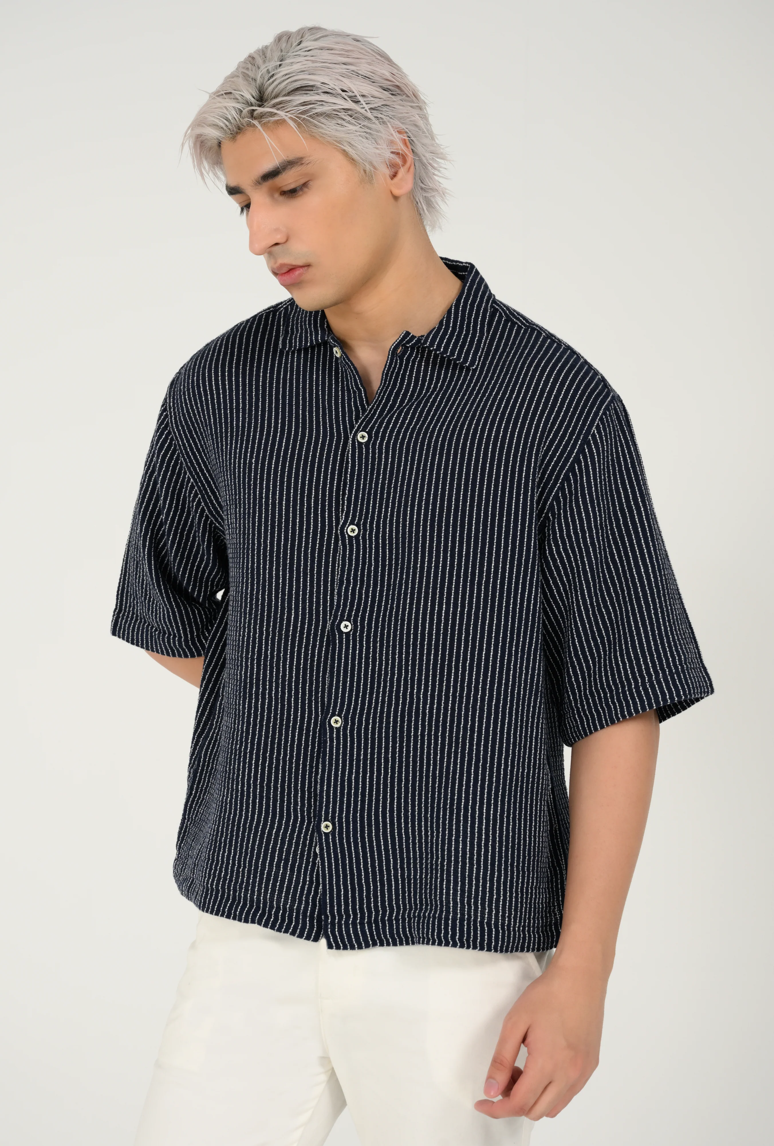 BOXY FIT DOBBY SHIRT - Image 2