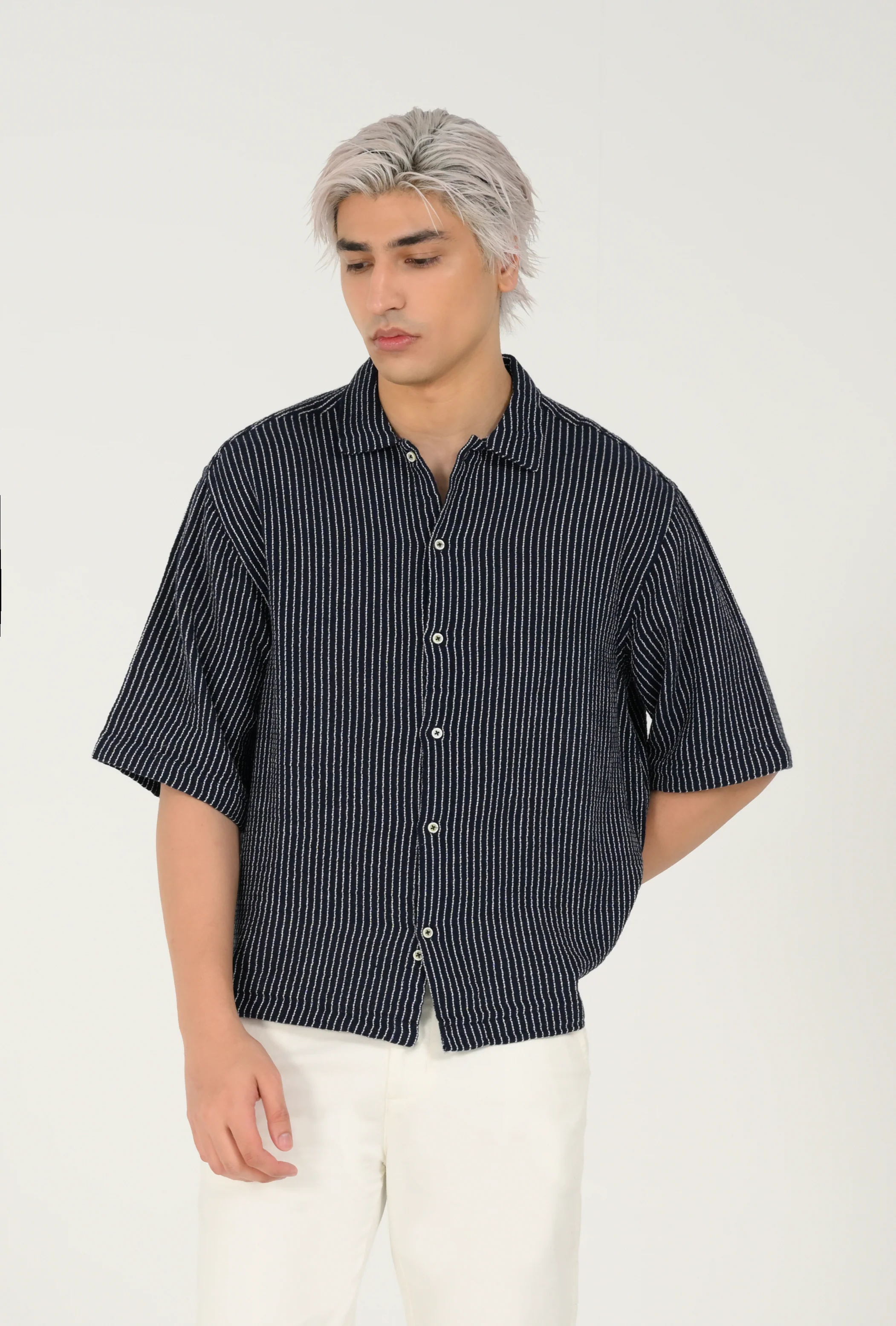 BOXY FIT DOBBY SHIRT - Image 4
