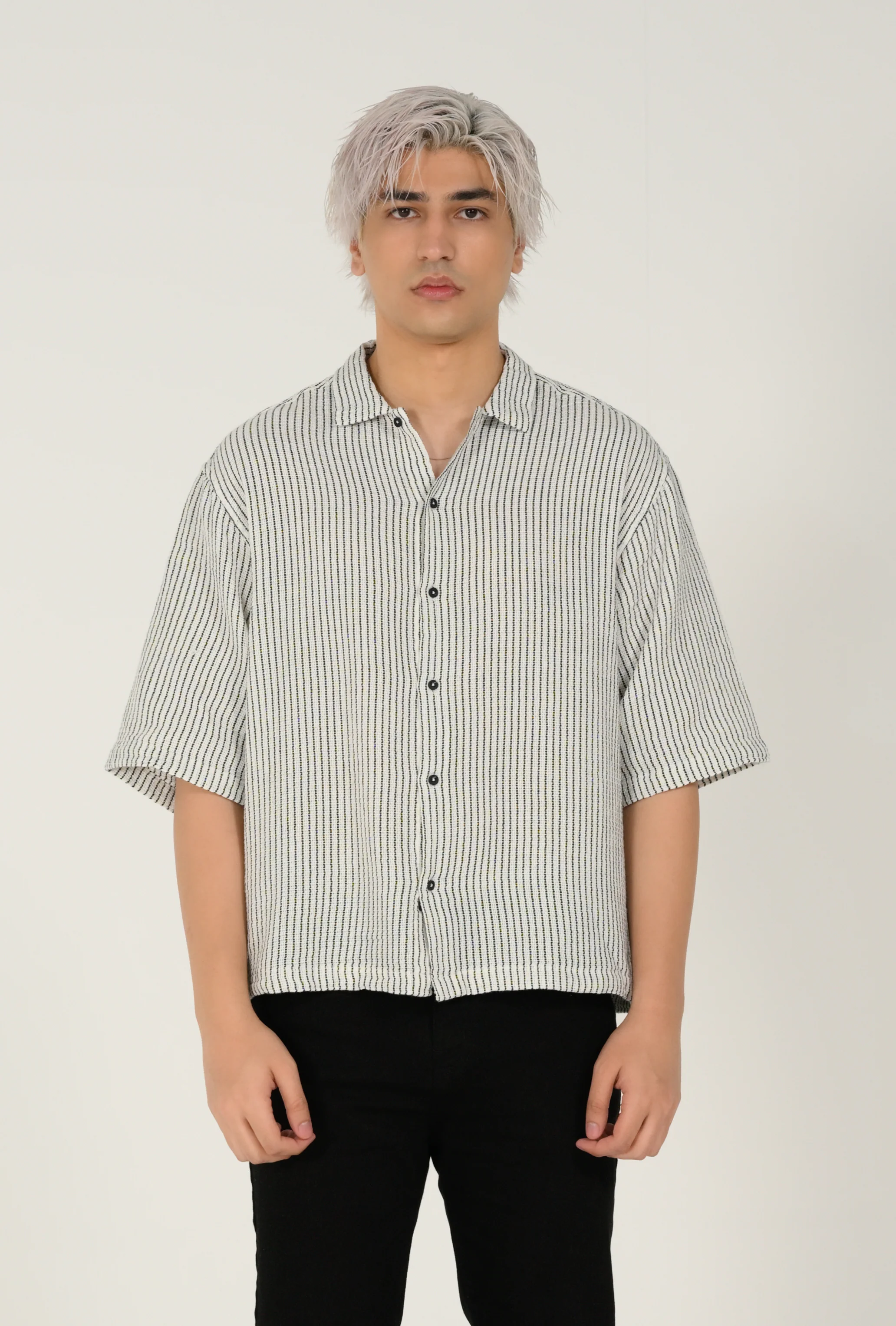 BOXY FIT DOBBY SHIRT - Image 4