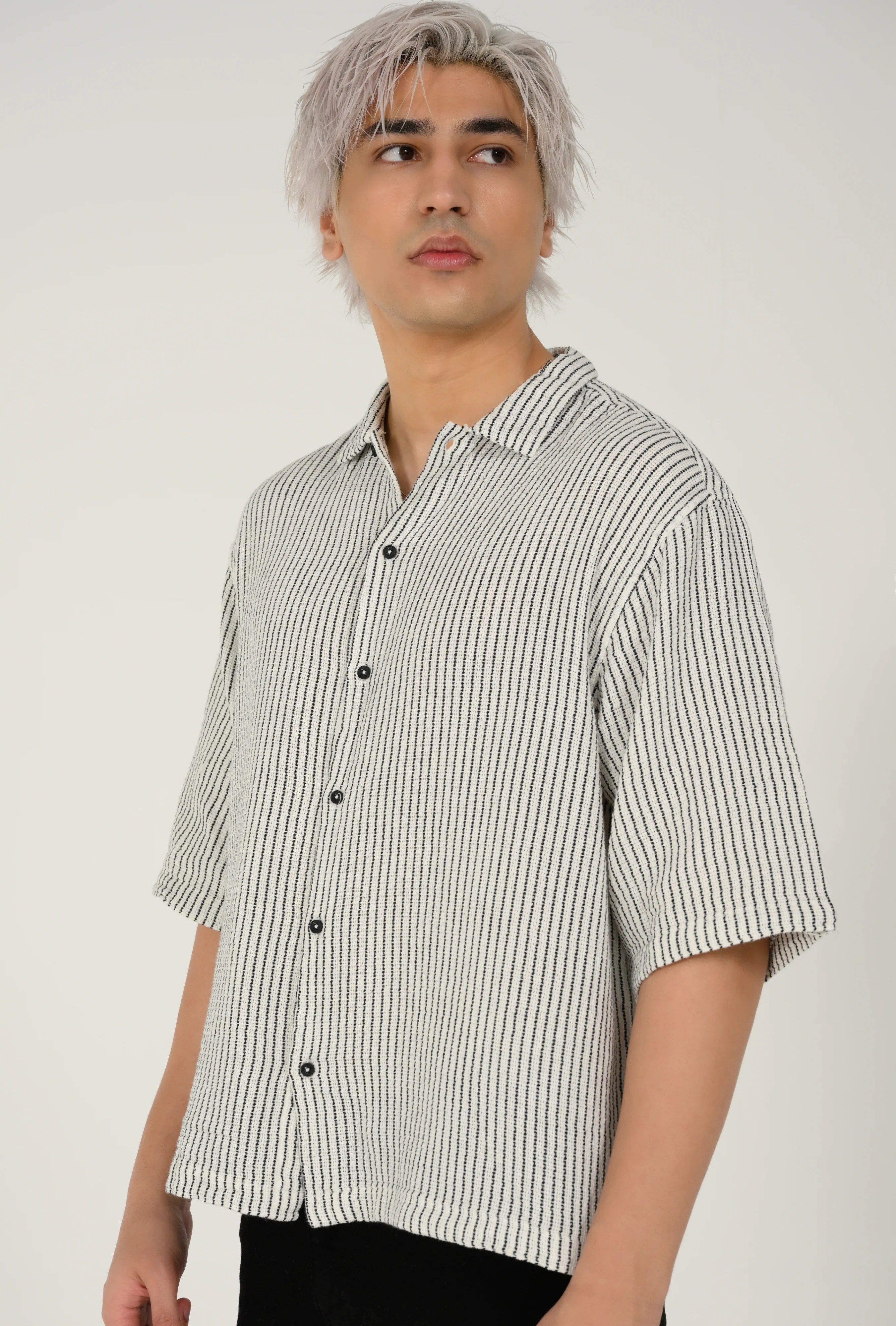 BOXY FIT DOBBY SHIRT - Image 6