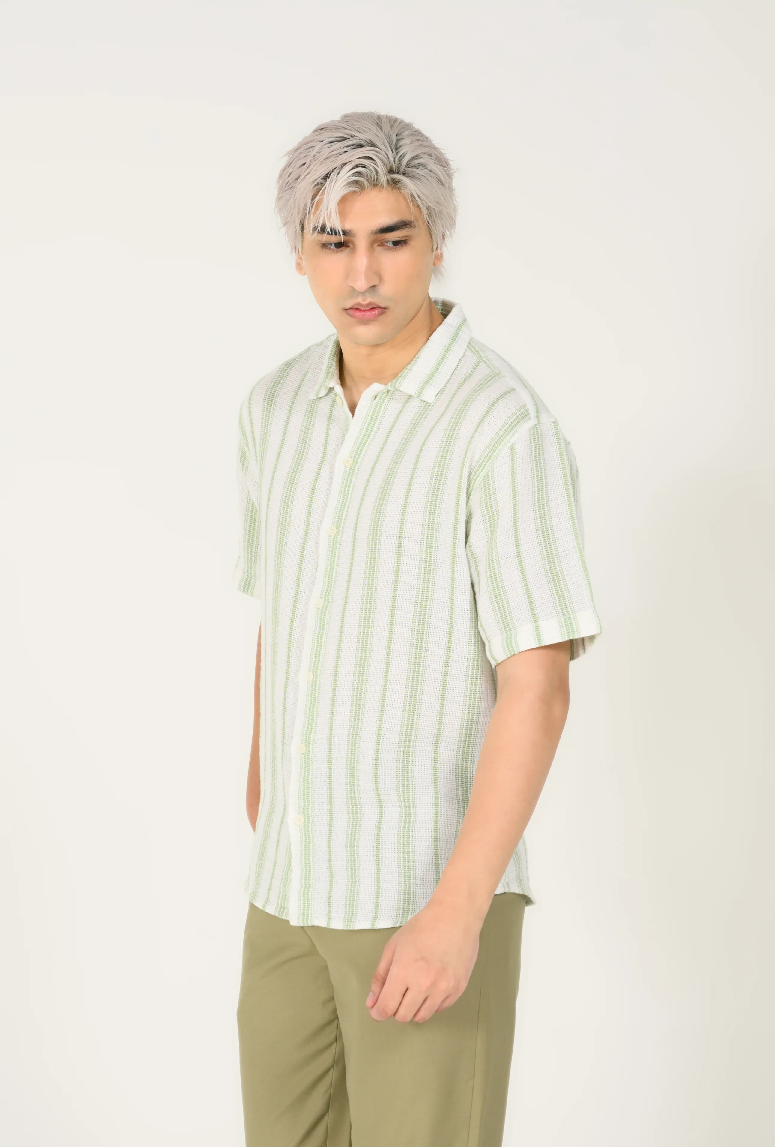 RELAXED FIT DOBBY SHIRT - Image 4