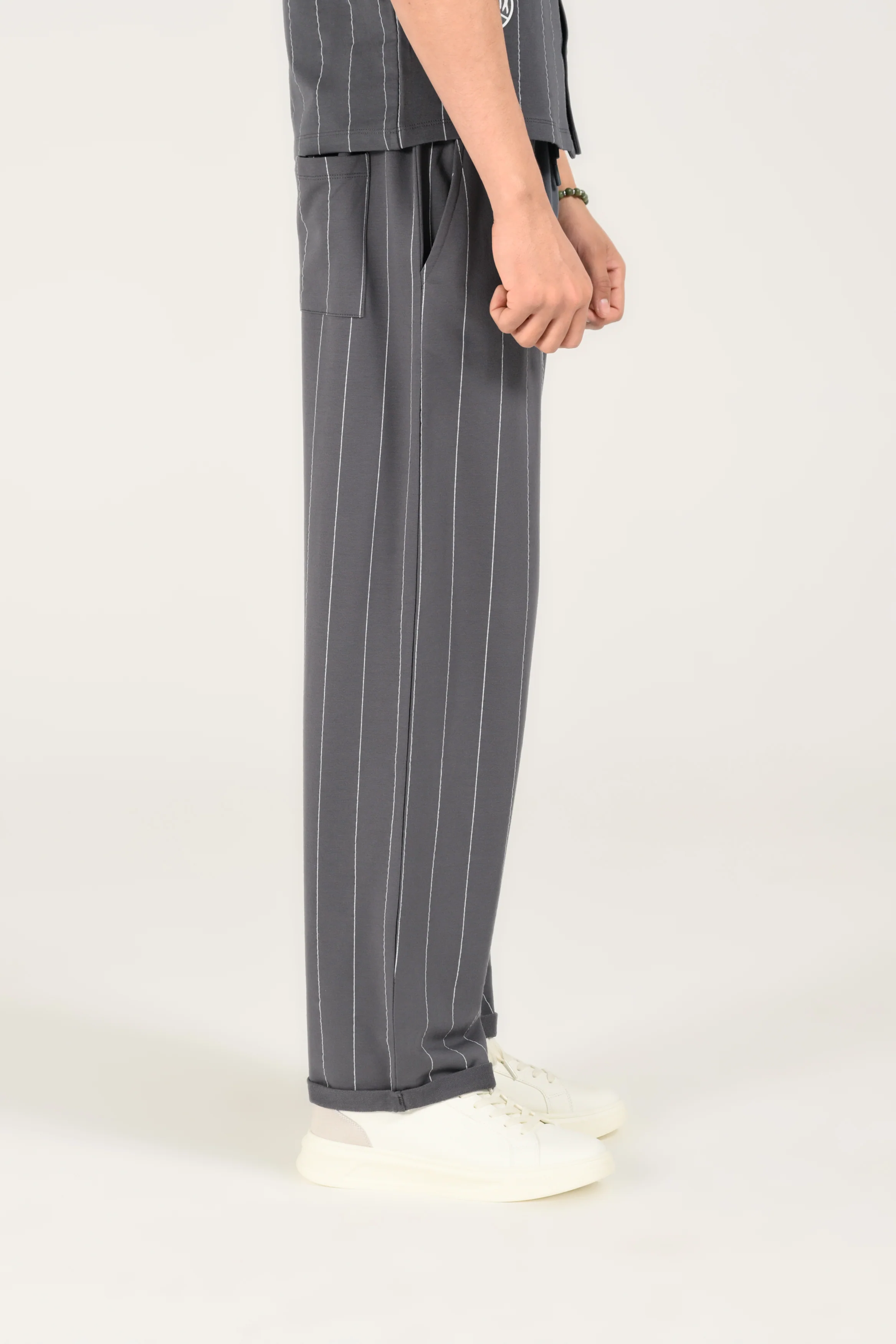 MODAL CLOUD FEEL STRIPED TROUSER - Image 2