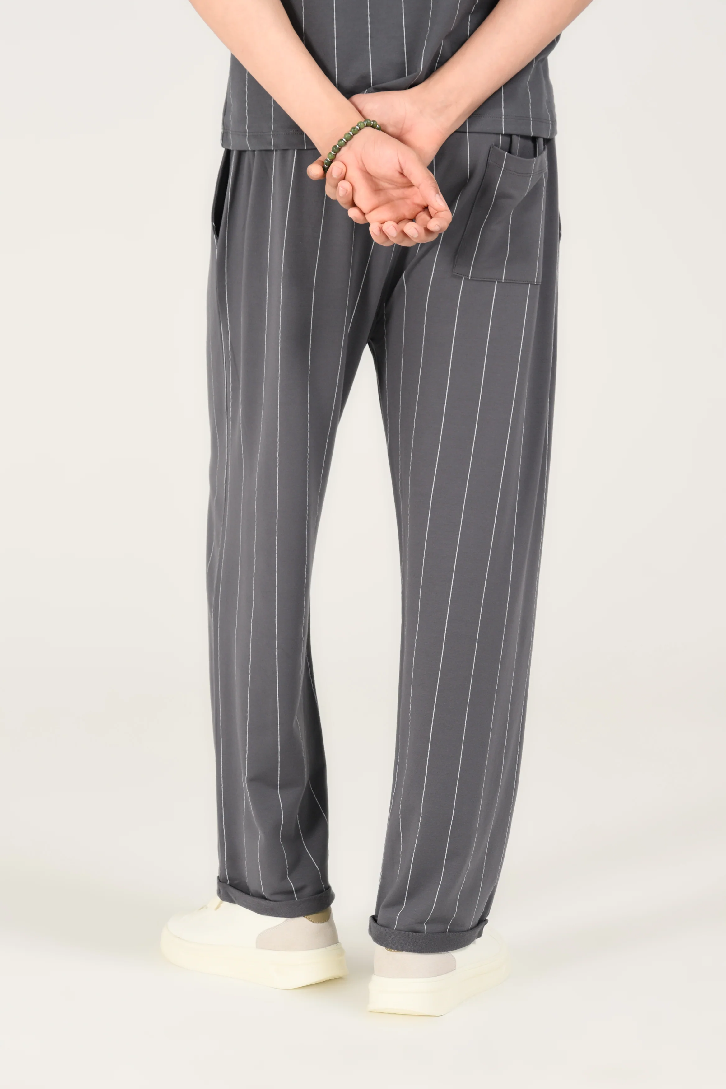 MODAL CLOUD FEEL STRIPED TROUSER - Image 3