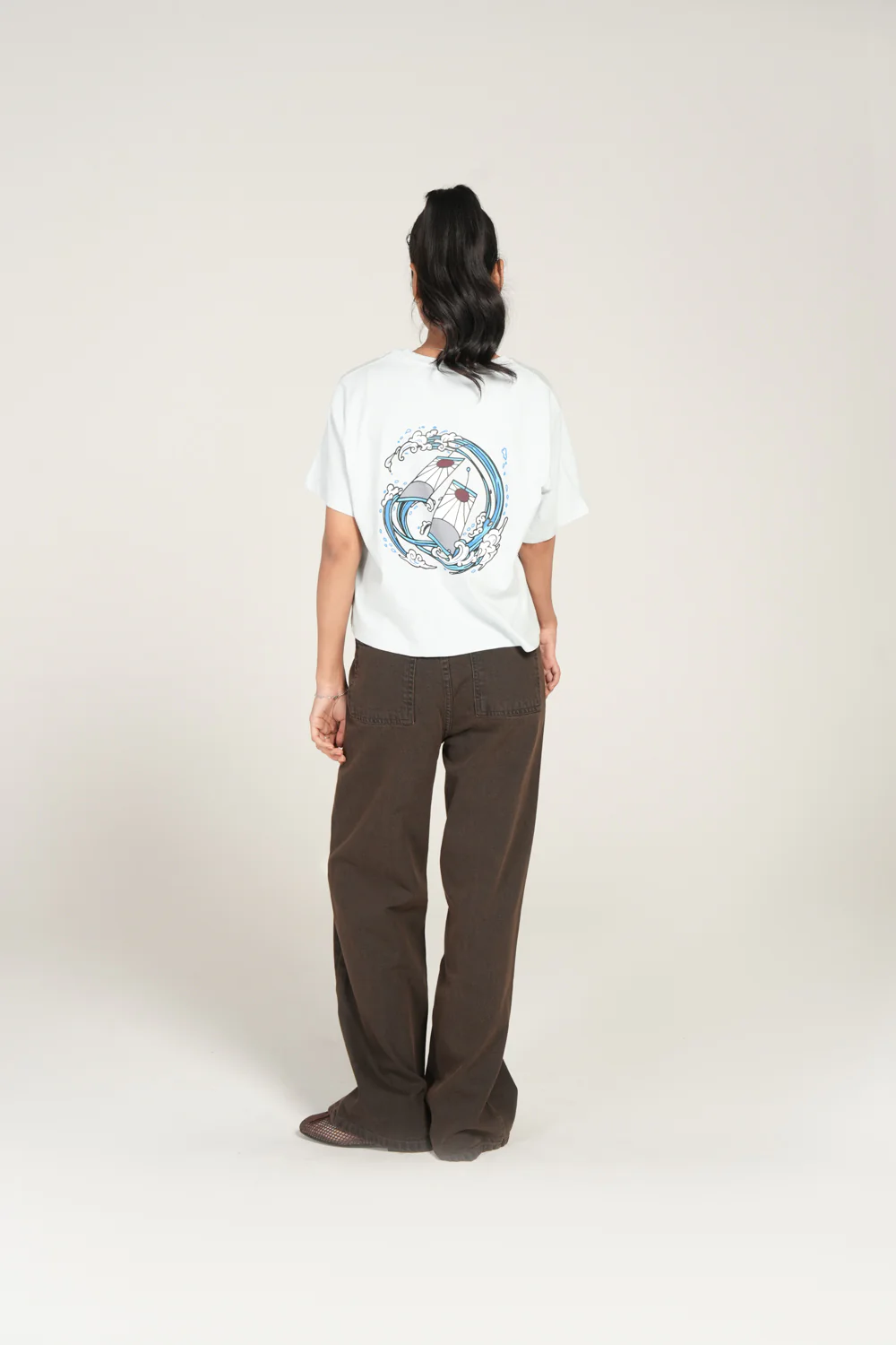 PRINTED BOXY FIT TEE - Image 2