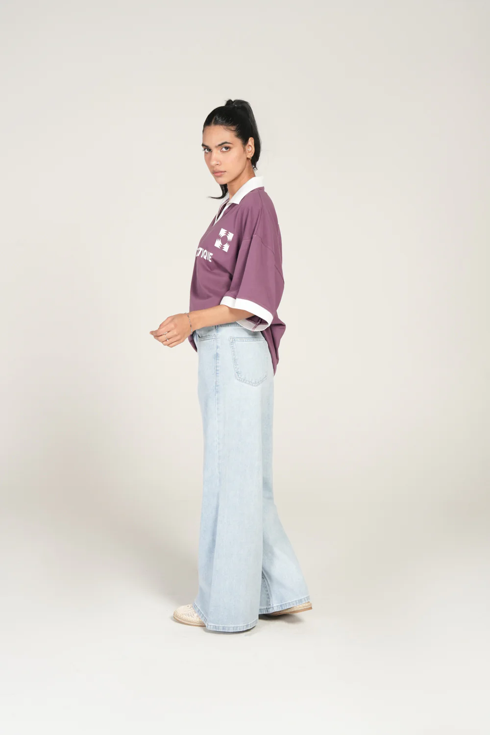 GRAPHIC OVERSIZED POLO TEE - Image 4
