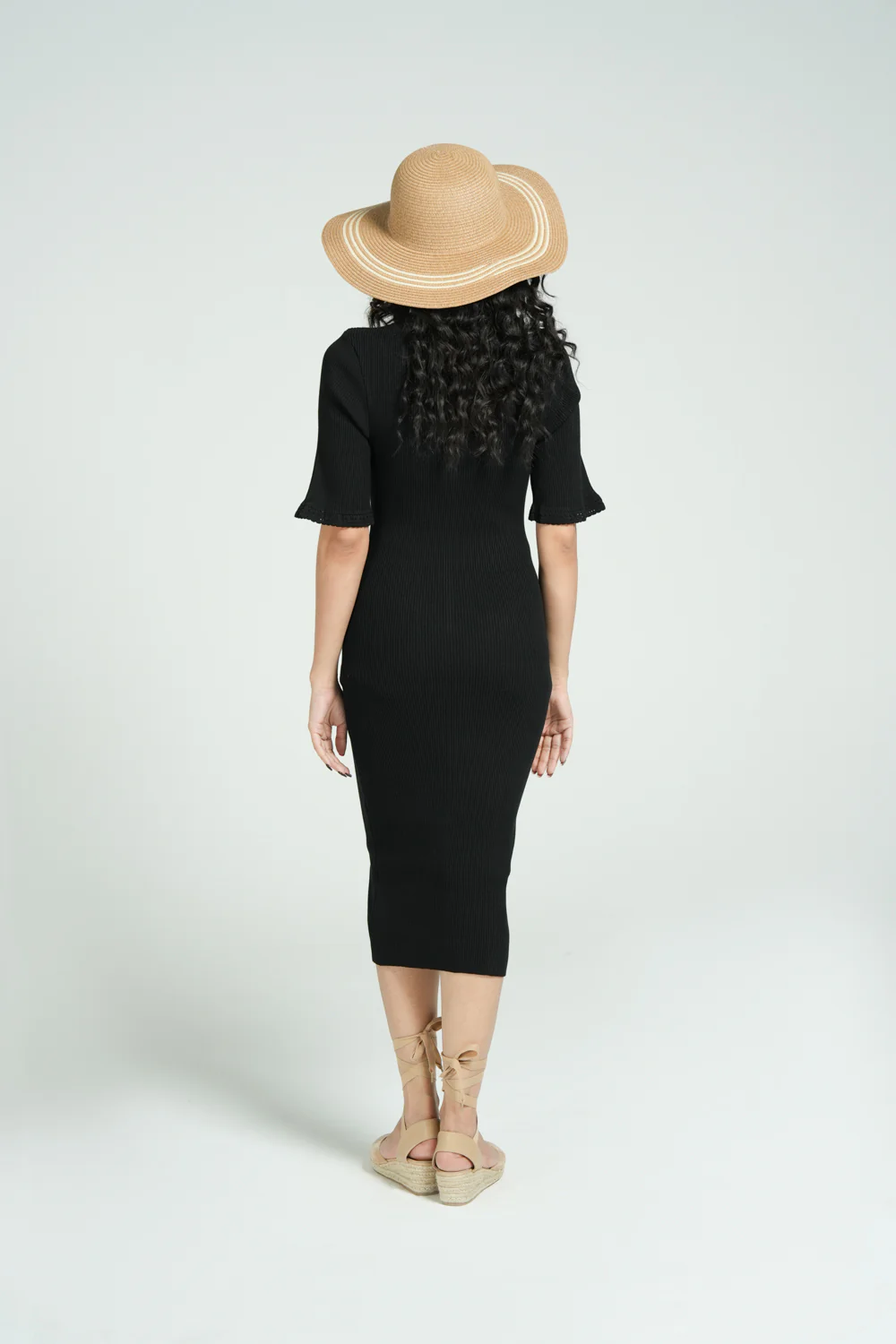 KNIT LACE DETAIL DRESS - Image 3