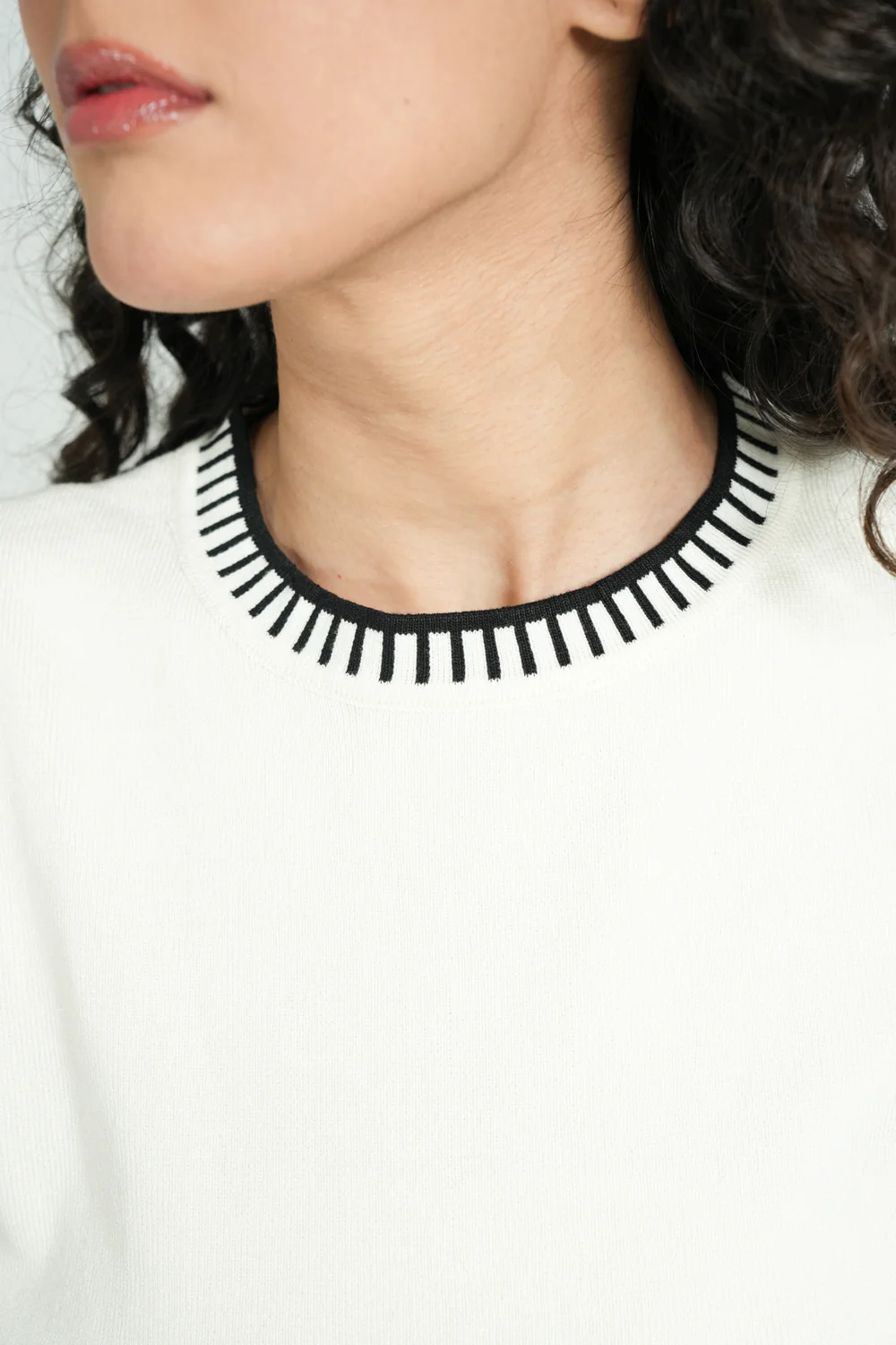 CONTRAST KNIT TOP - Image 5