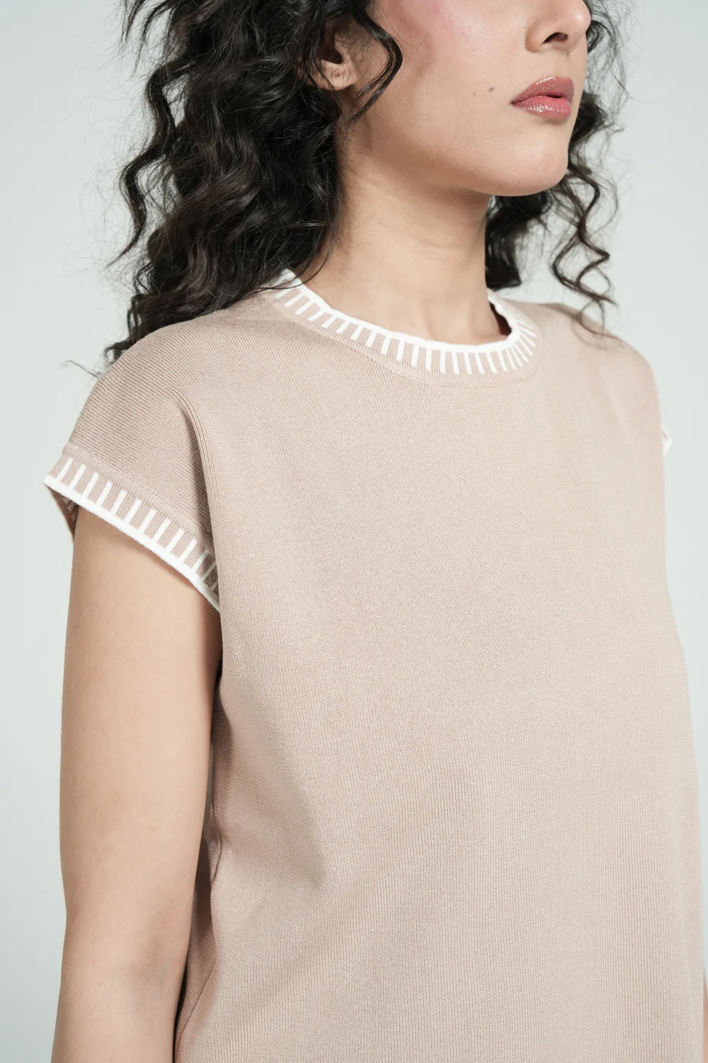 CONTRAST KNIT TOP - Image 4