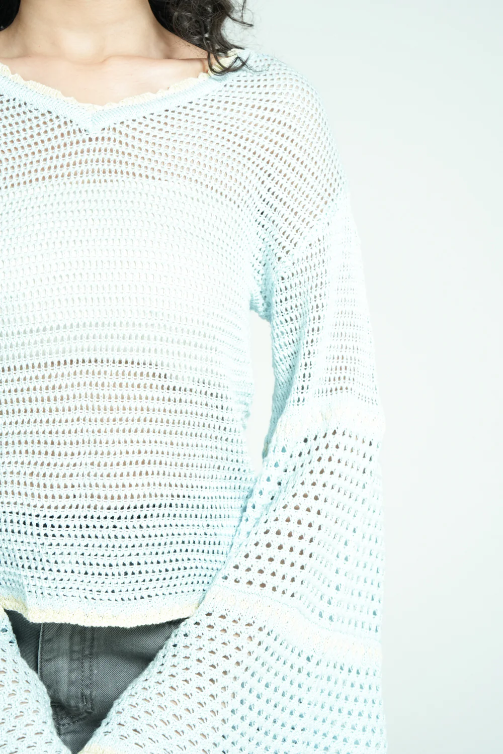 CROCHET KNIT TOP WITH BELL SLEEVES - Image 4