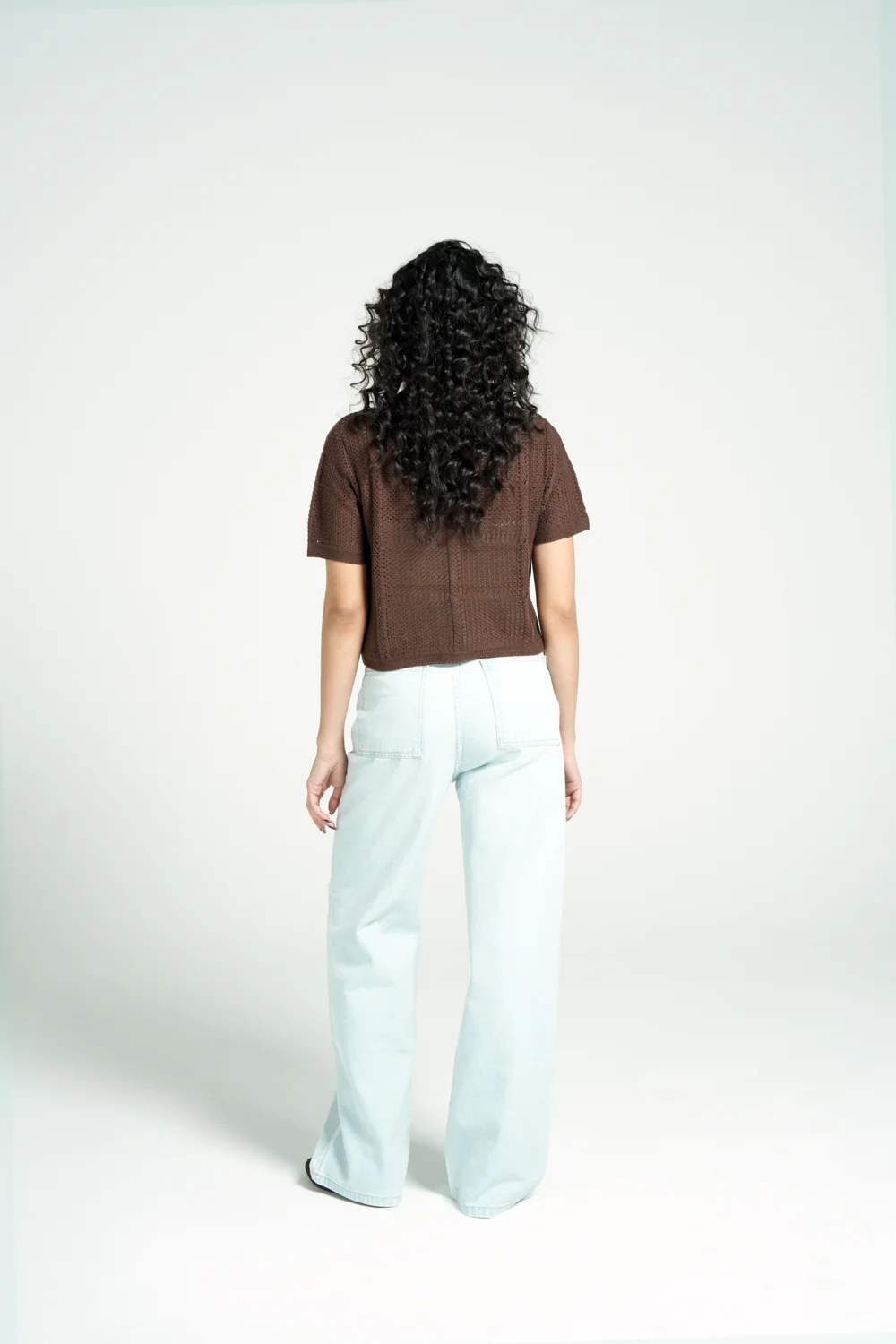 CROCHET KNIT BUTTON DOWN TOP - Image 3
