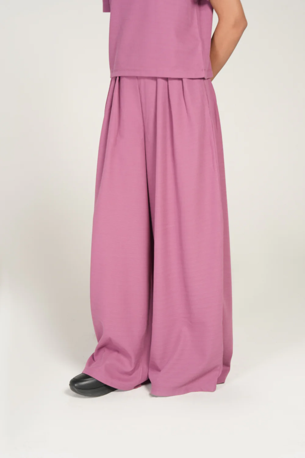 TEXTURED WIDE LEG TROUSERS - Image 2