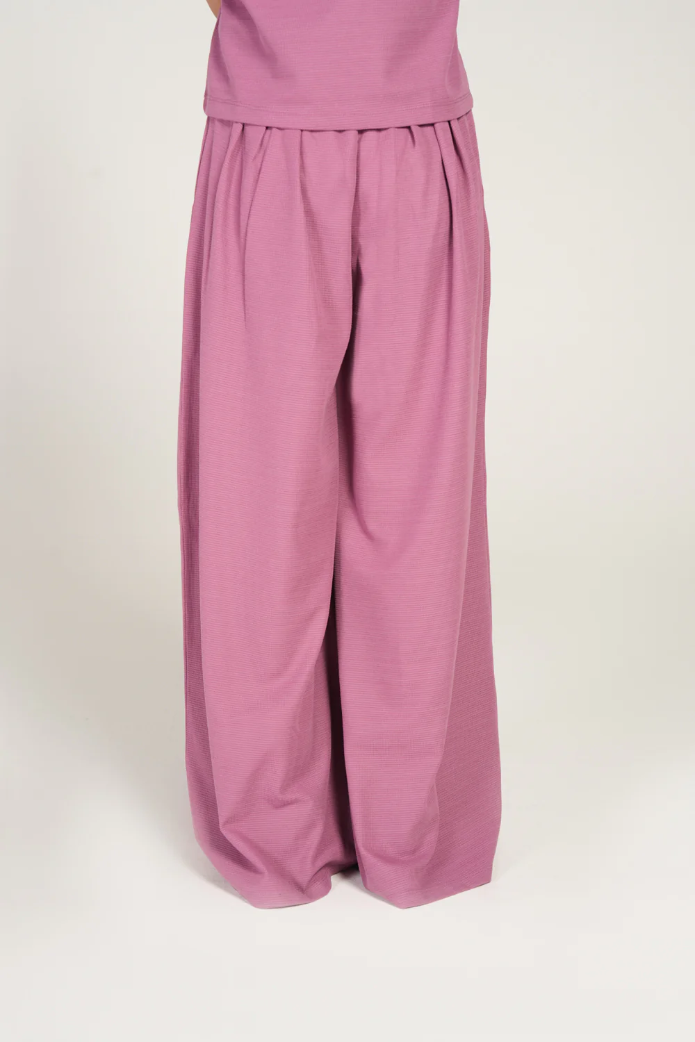 TEXTURED WIDE LEG TROUSERS - Image 3