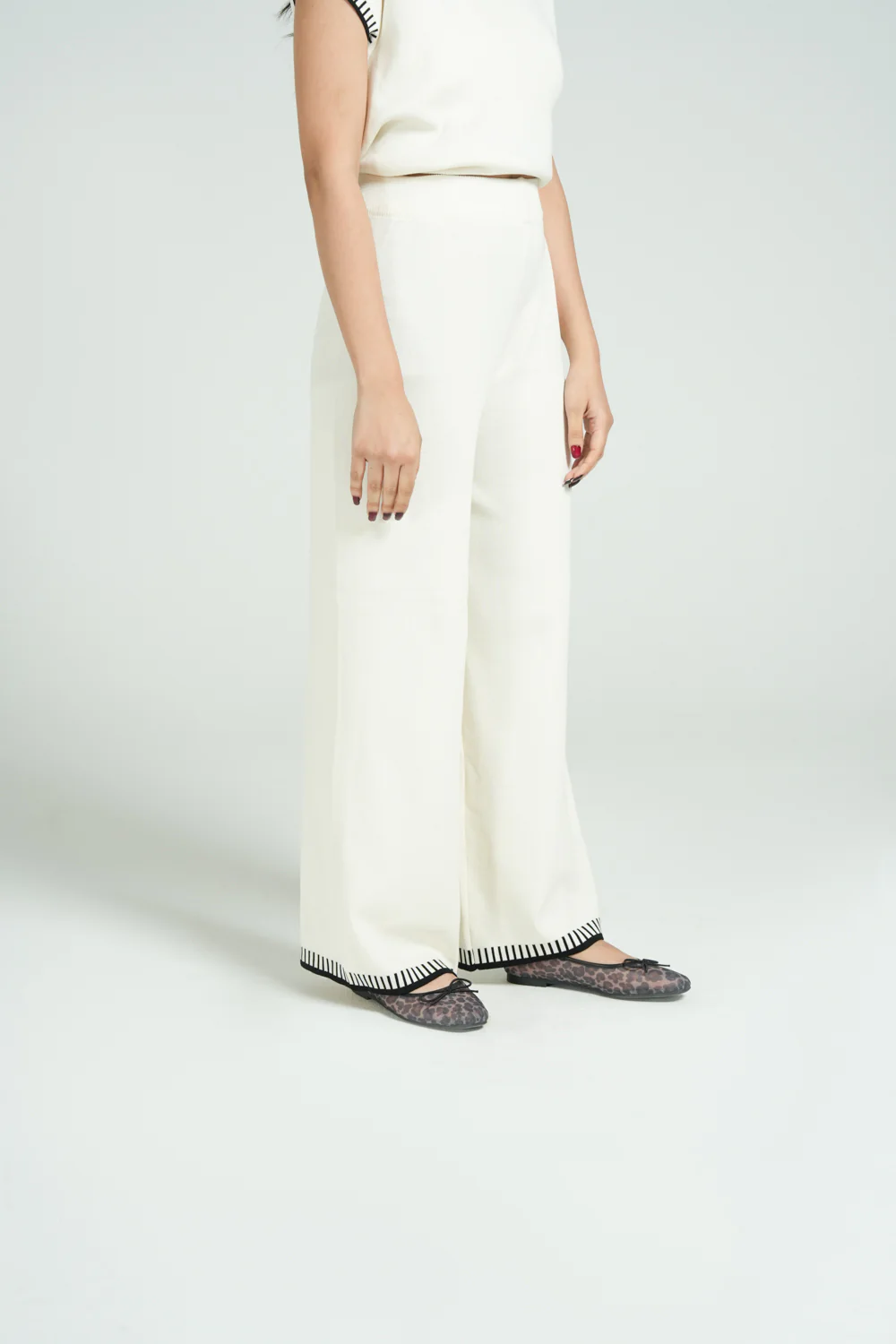 CONTRAST KNIT TROUSER - Image 2
