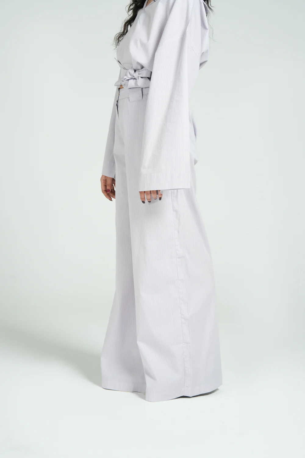 PINSTRIPED MEGA WIDE TROUSERS - Image 2