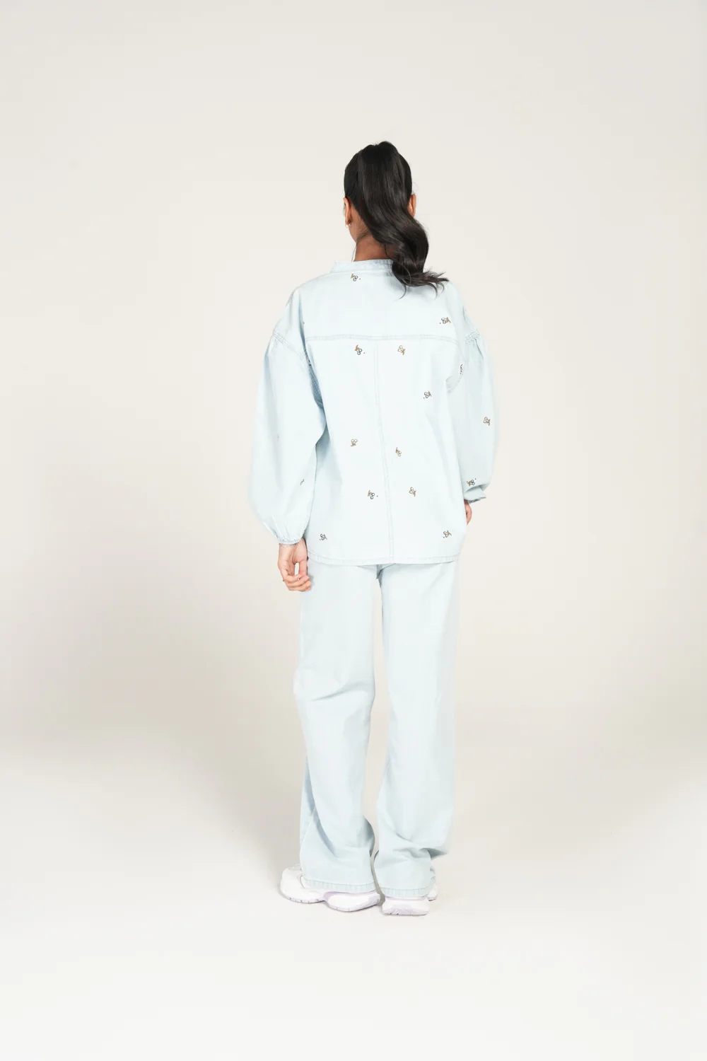 EMBROIDERED DENIM TOP - Image 4