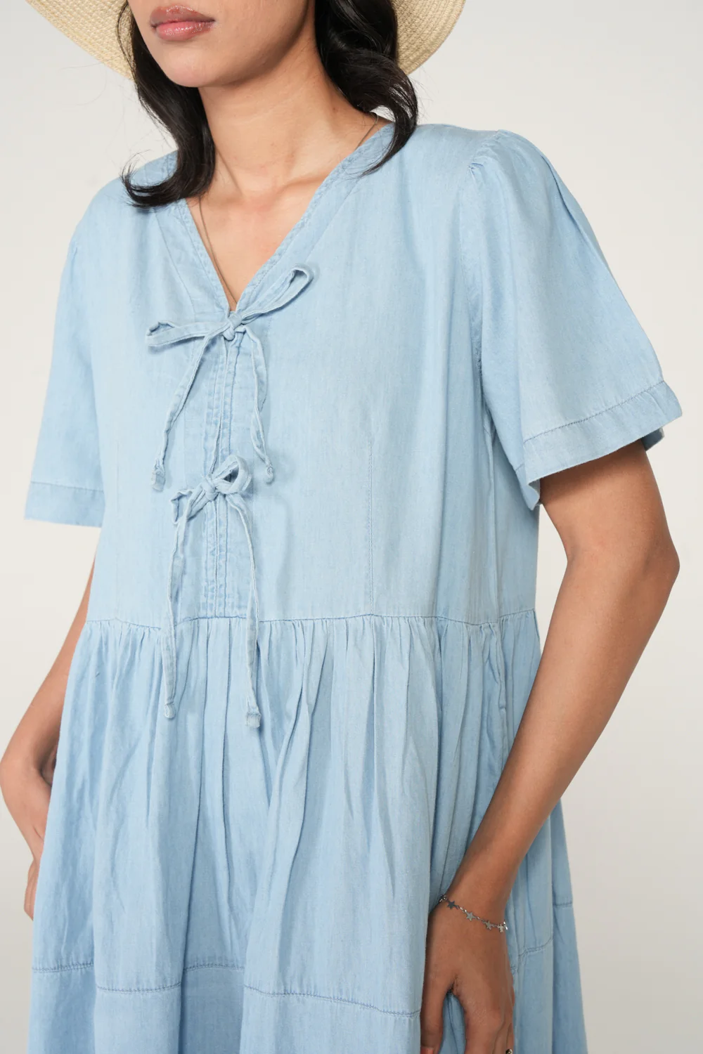 TIERED DENIM DRESS - Image 4