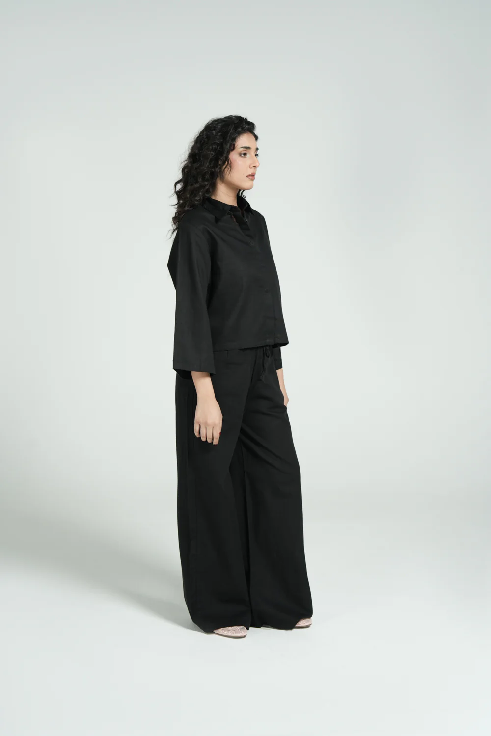 CROPPED BUTTON DOWN TOP - Image 4