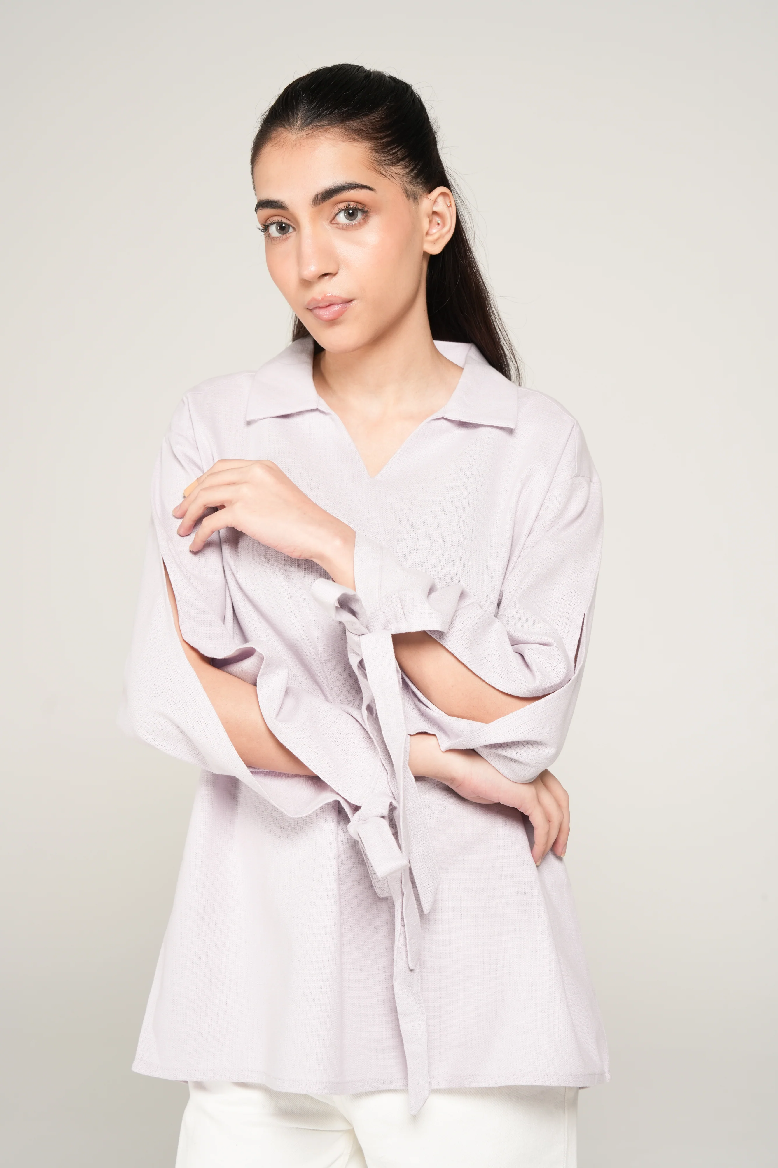 OVERSIZED TOP WITH SLEEVE DETAIL - Image 4