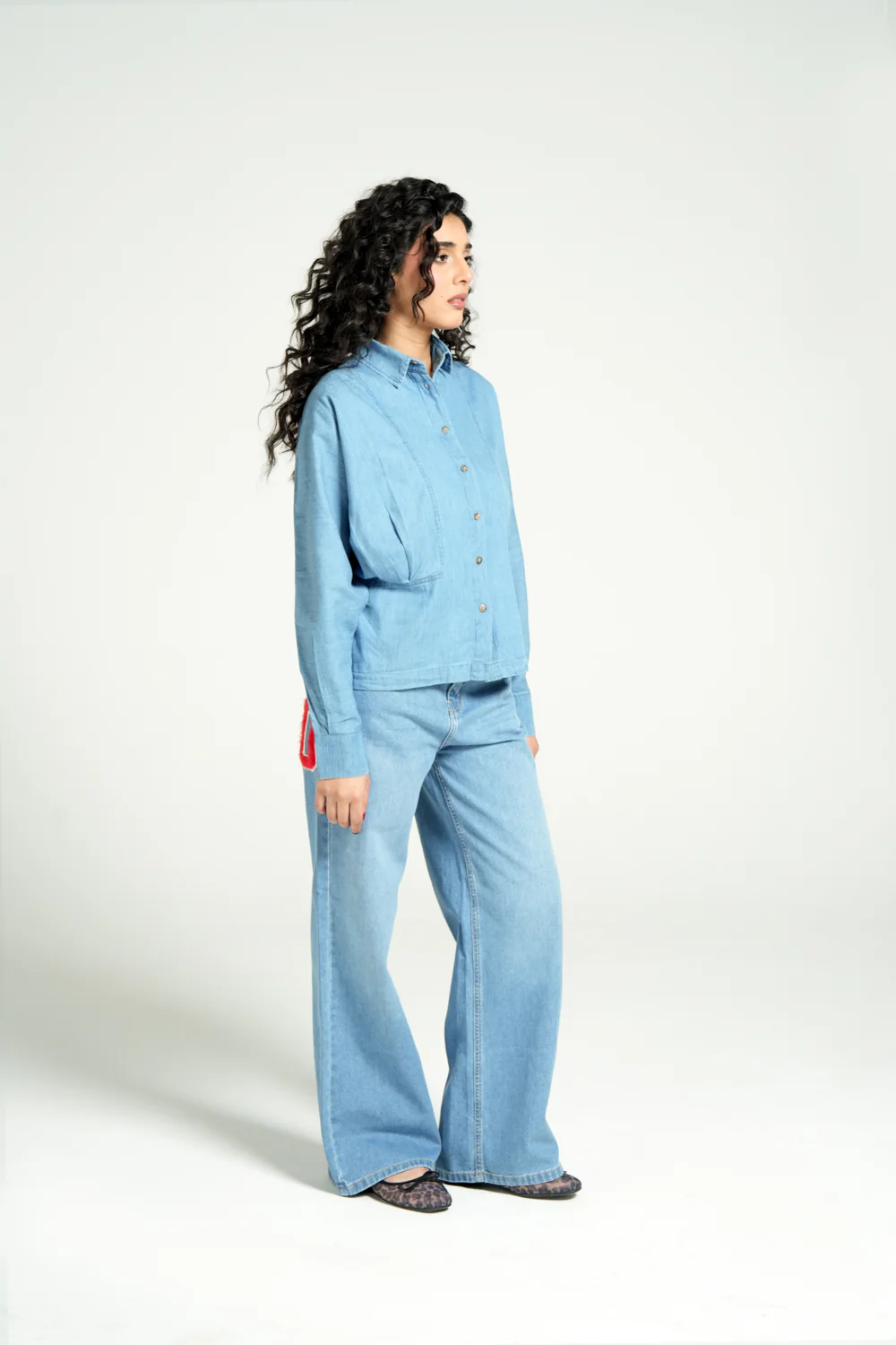 PLEATED BUTTON DOWN TOP - Image 2