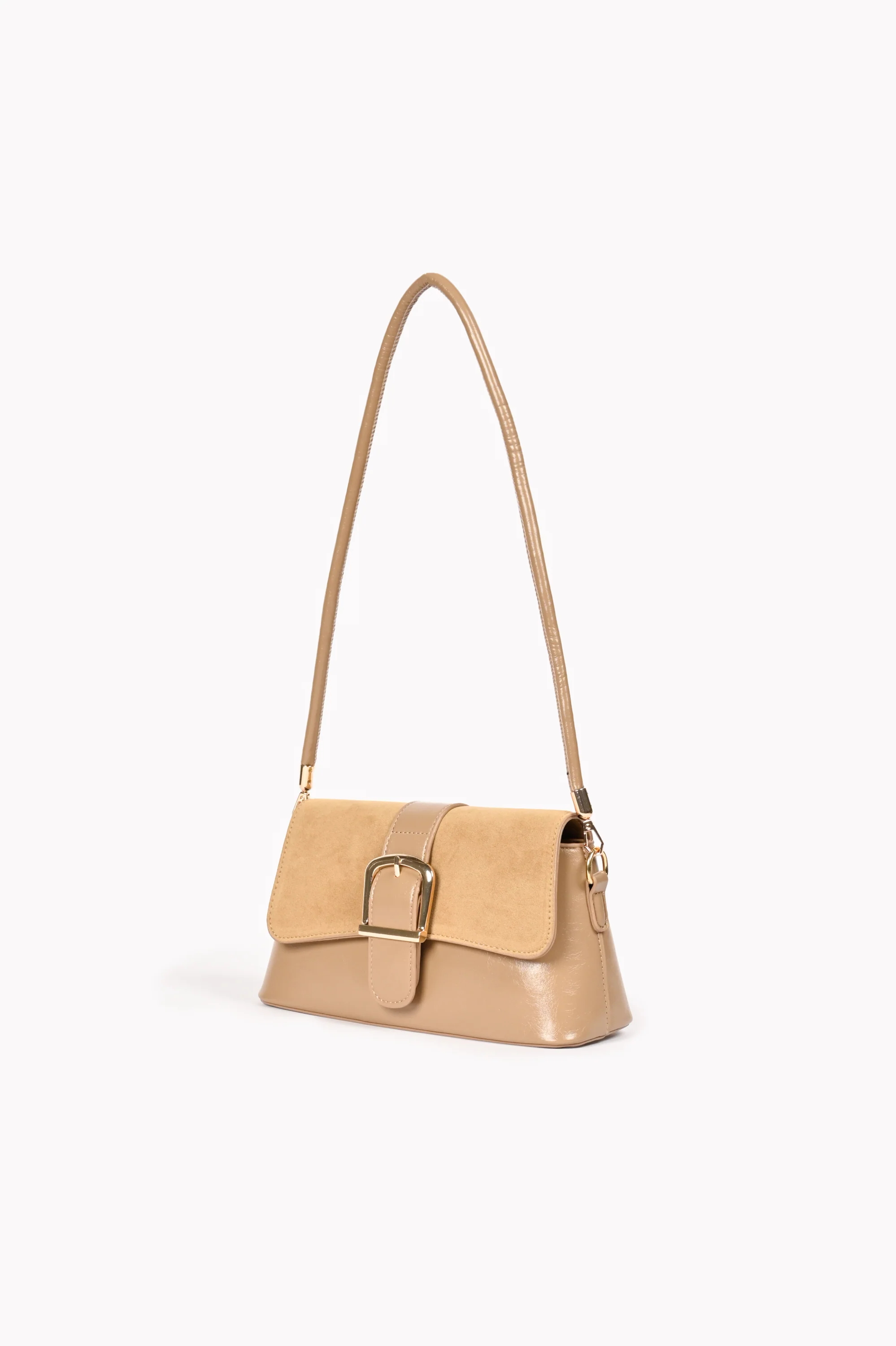 SUEDE FLAP SHOULDER BAG - Image 2
