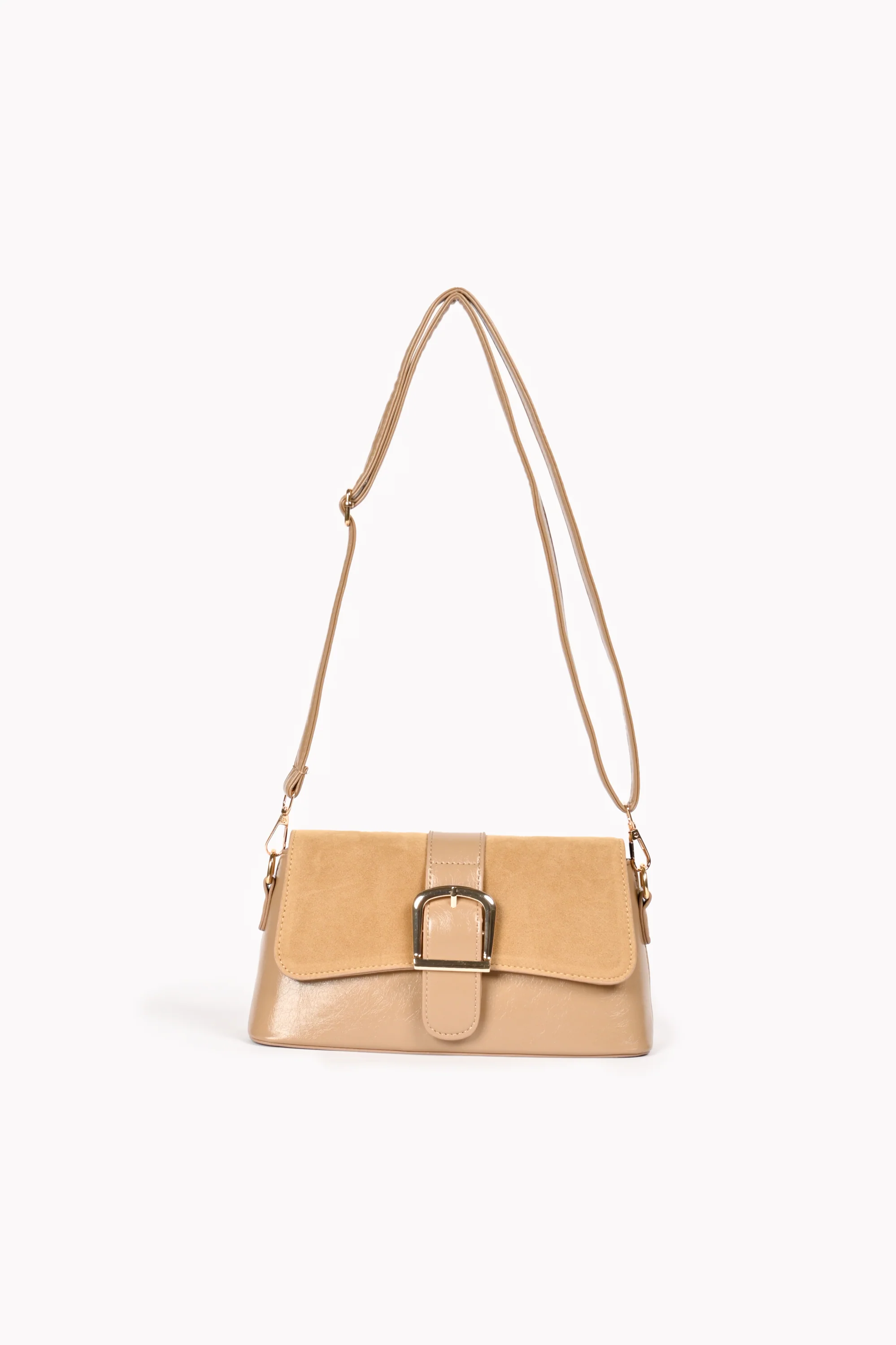SUEDE FLAP SHOULDER BAG - Image 4