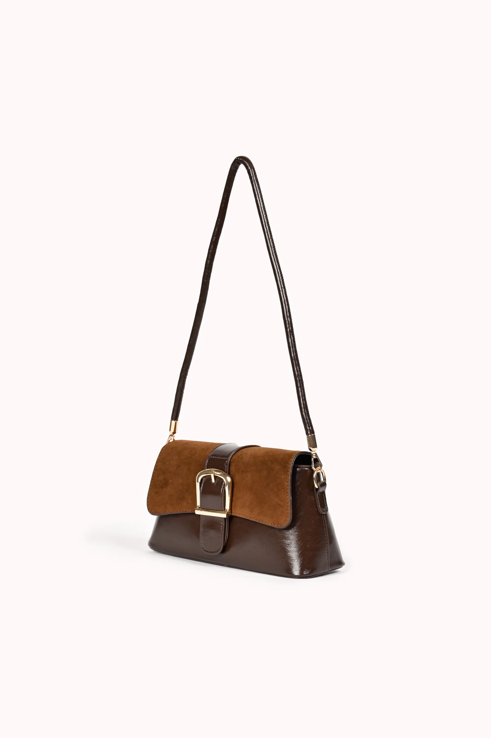 SUEDE FLAP SHOULDER BAG - Image 2