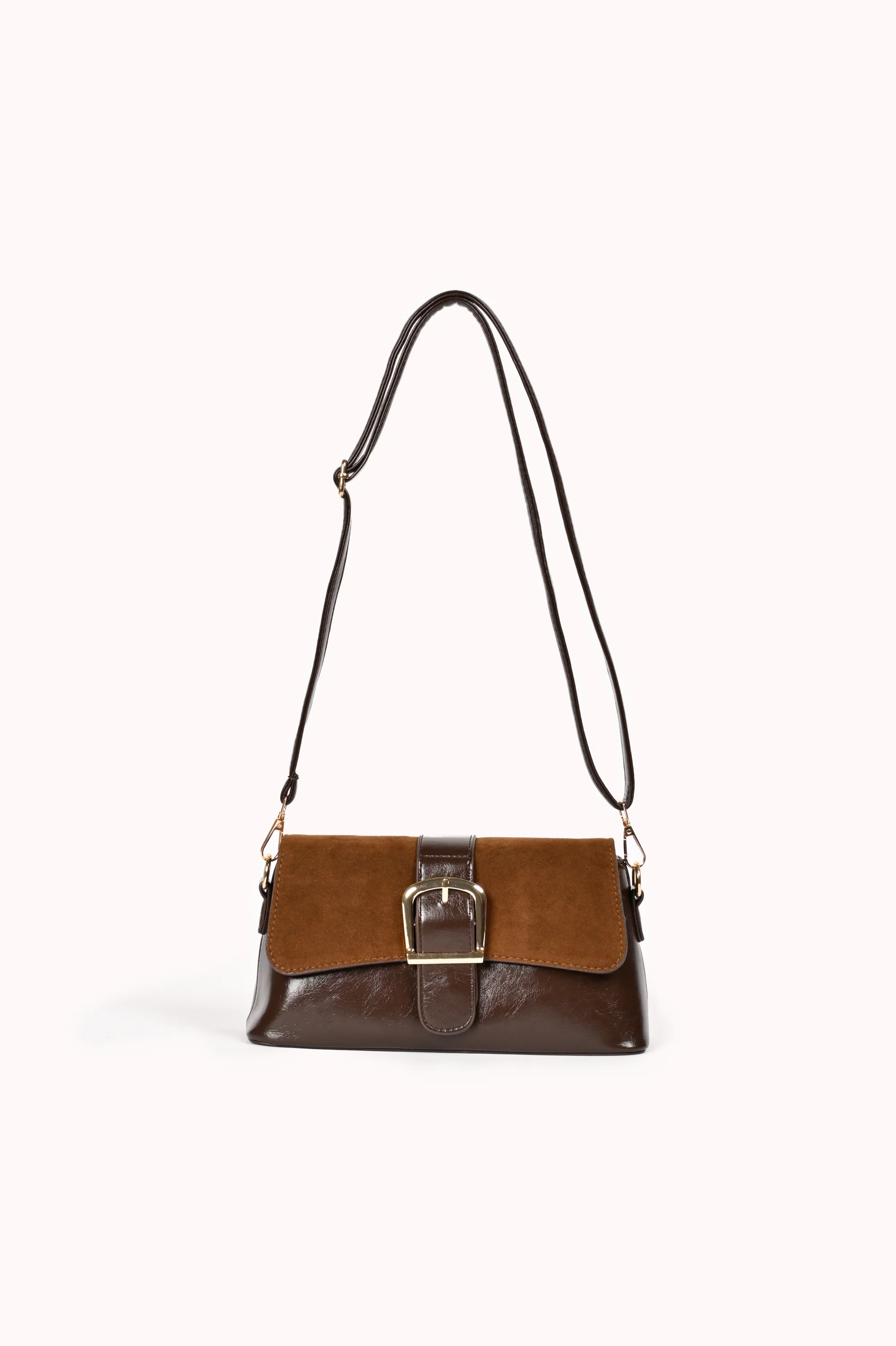 SUEDE FLAP SHOULDER BAG - Image 4