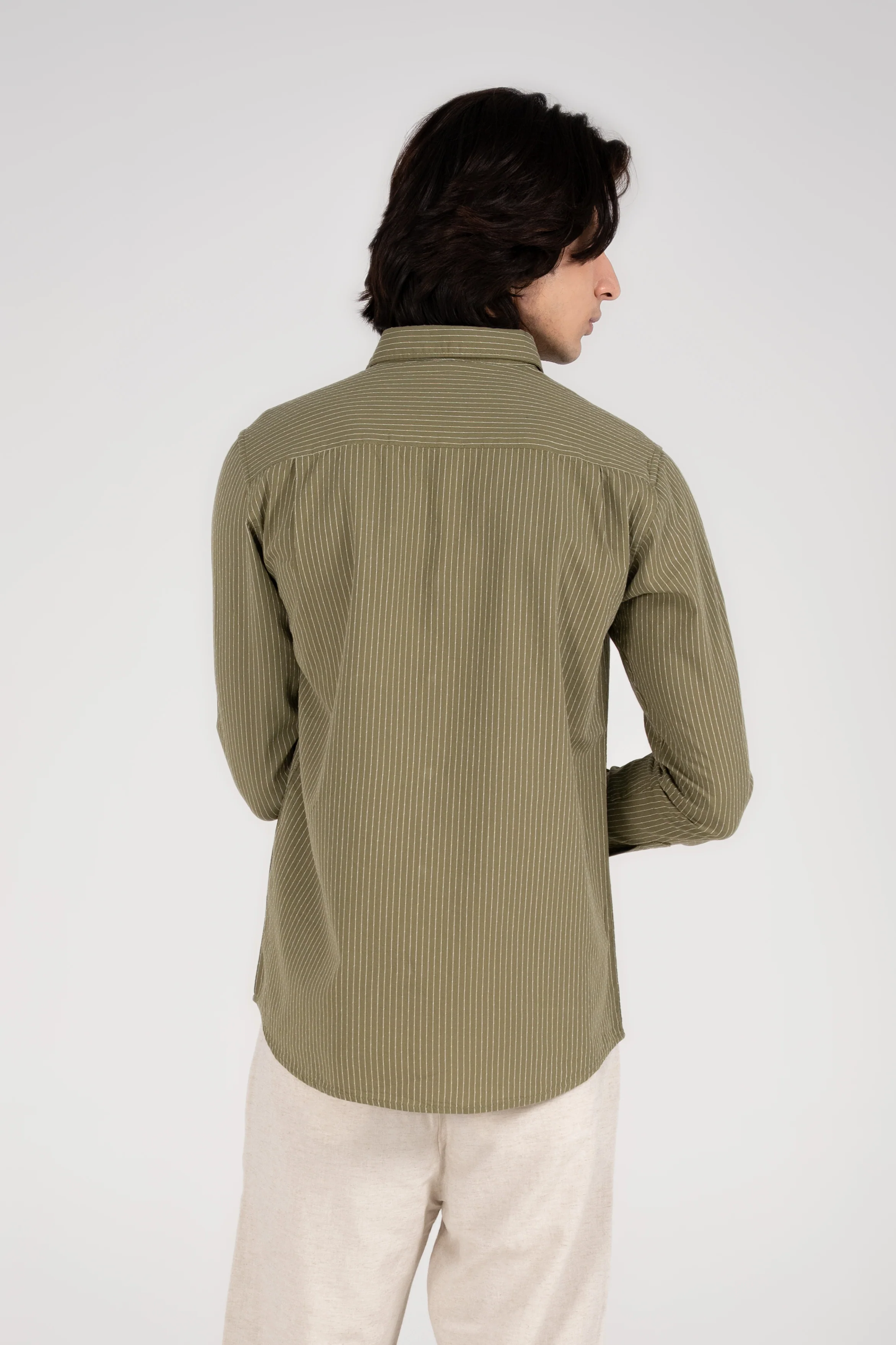 BUTTON DOWN DOBBY STRIPED SHIRT - Image 2
