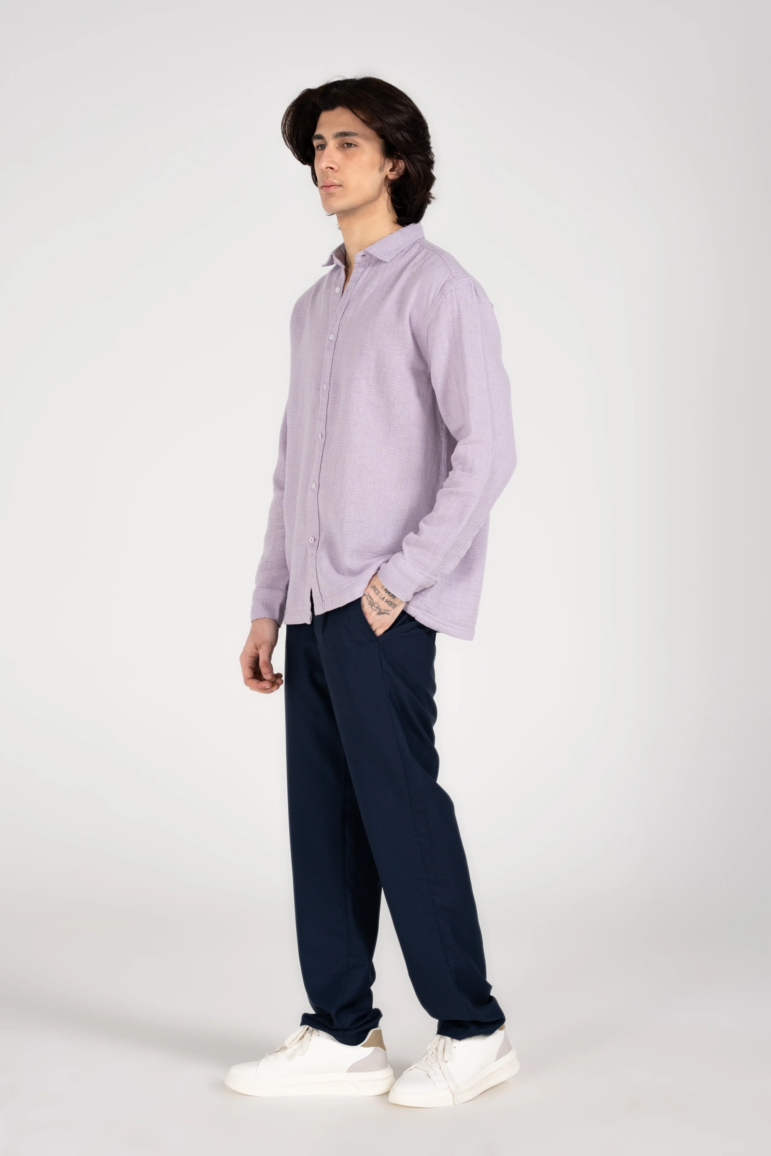 RELAXED FIT DOBBY SHIRT - Image 2