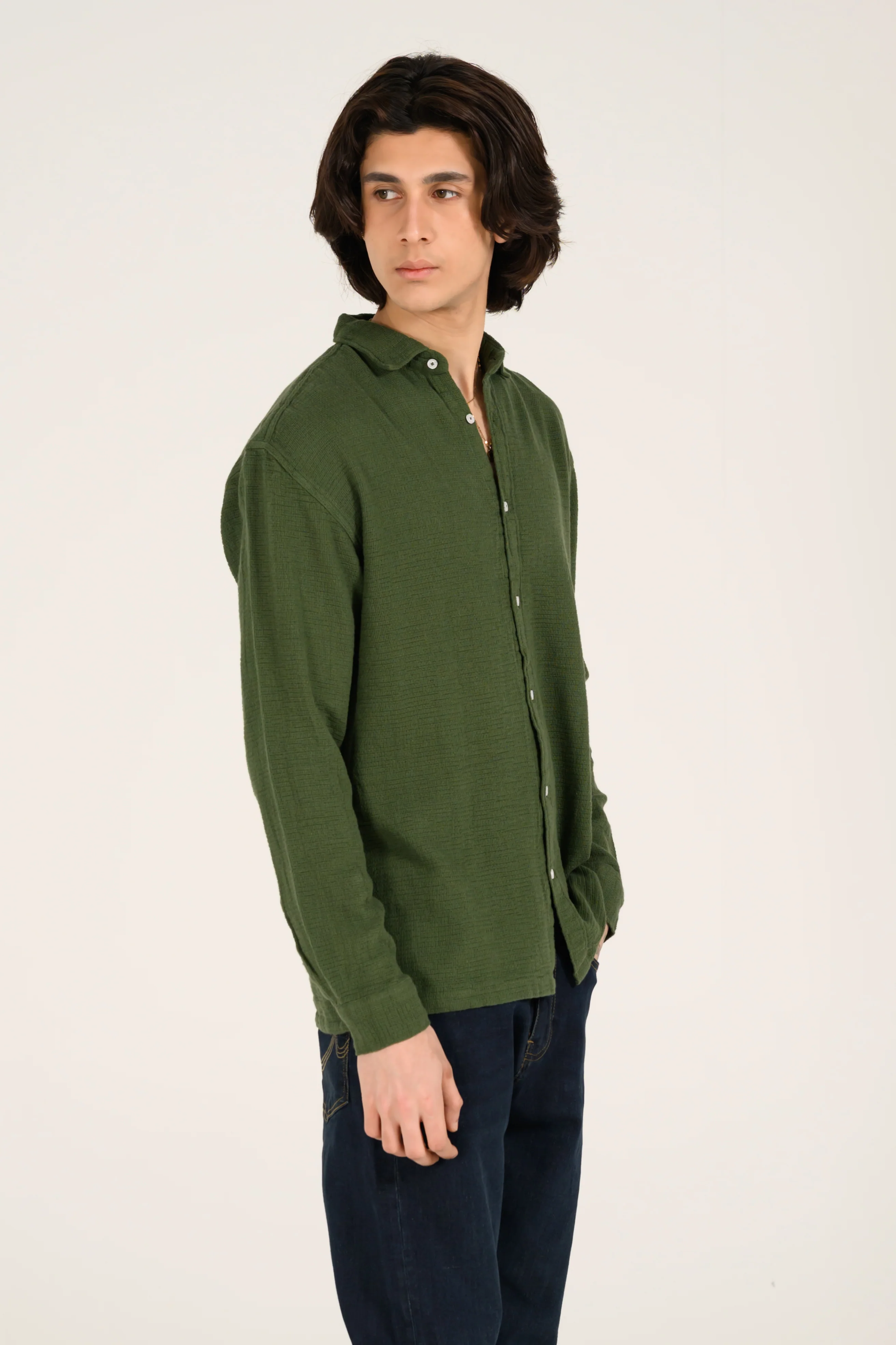 RELAXED FIT DOBBY SHIRT - Image 2