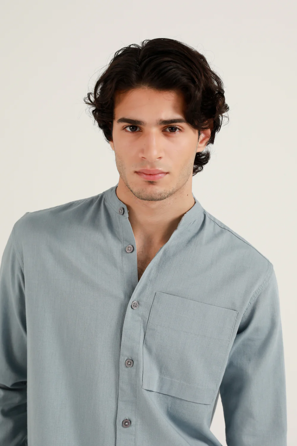 MANDARIN LINEN SHIRT - Image 4