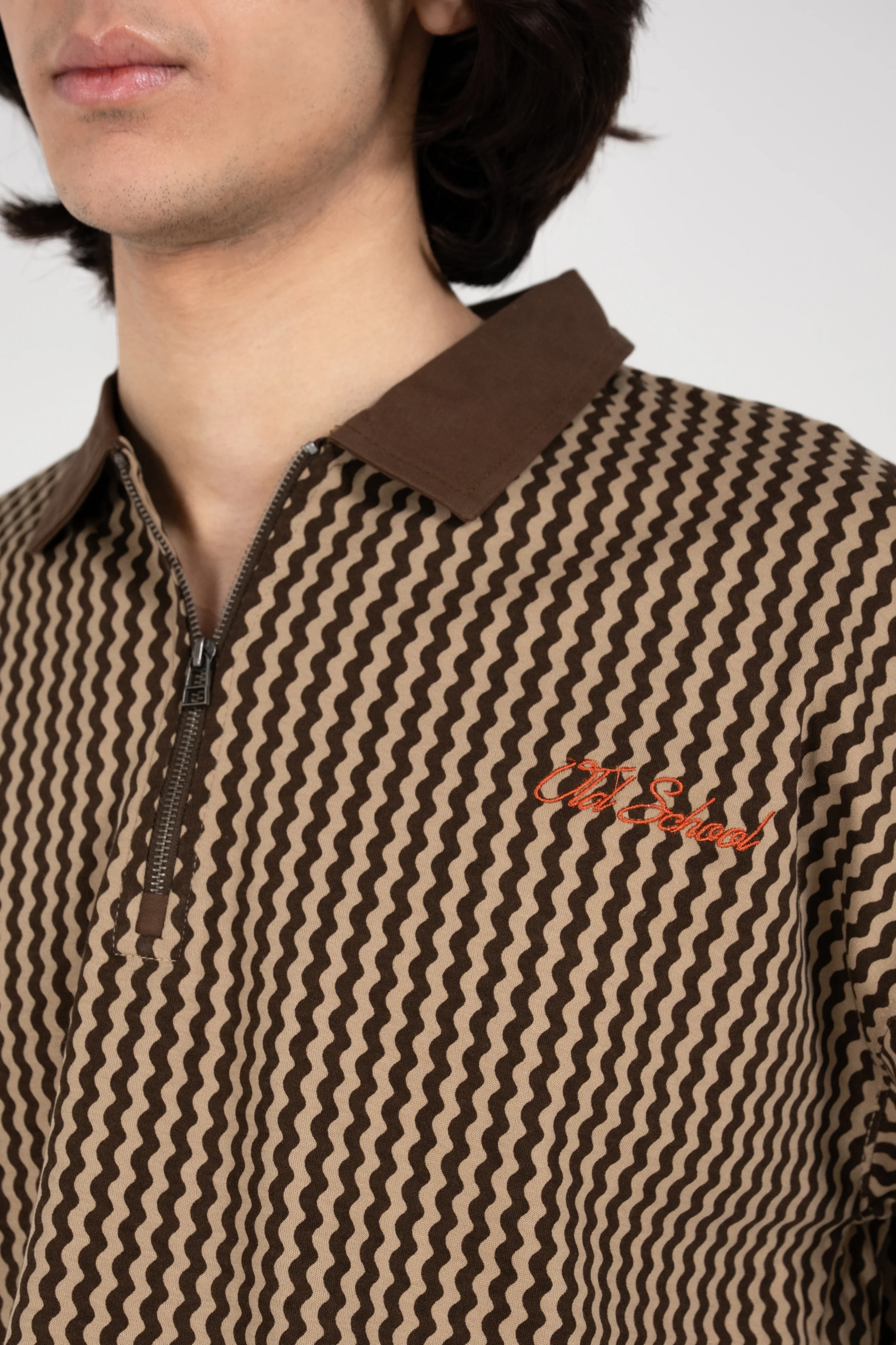 BOXY FIT ZIP PLACKET PRINTED POLO - Image 4