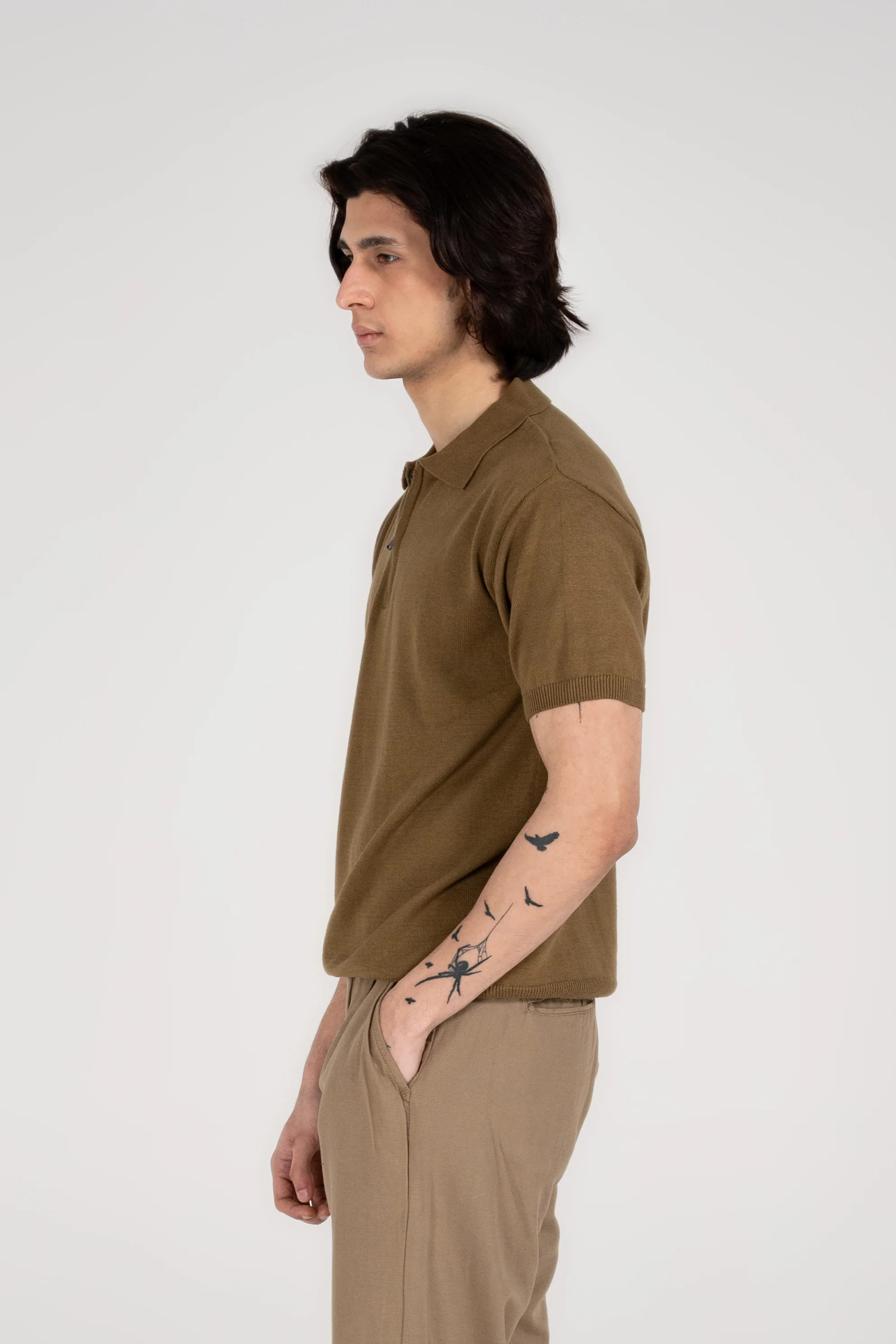 ZIP PLACKET KNITTED POLO - Image 2