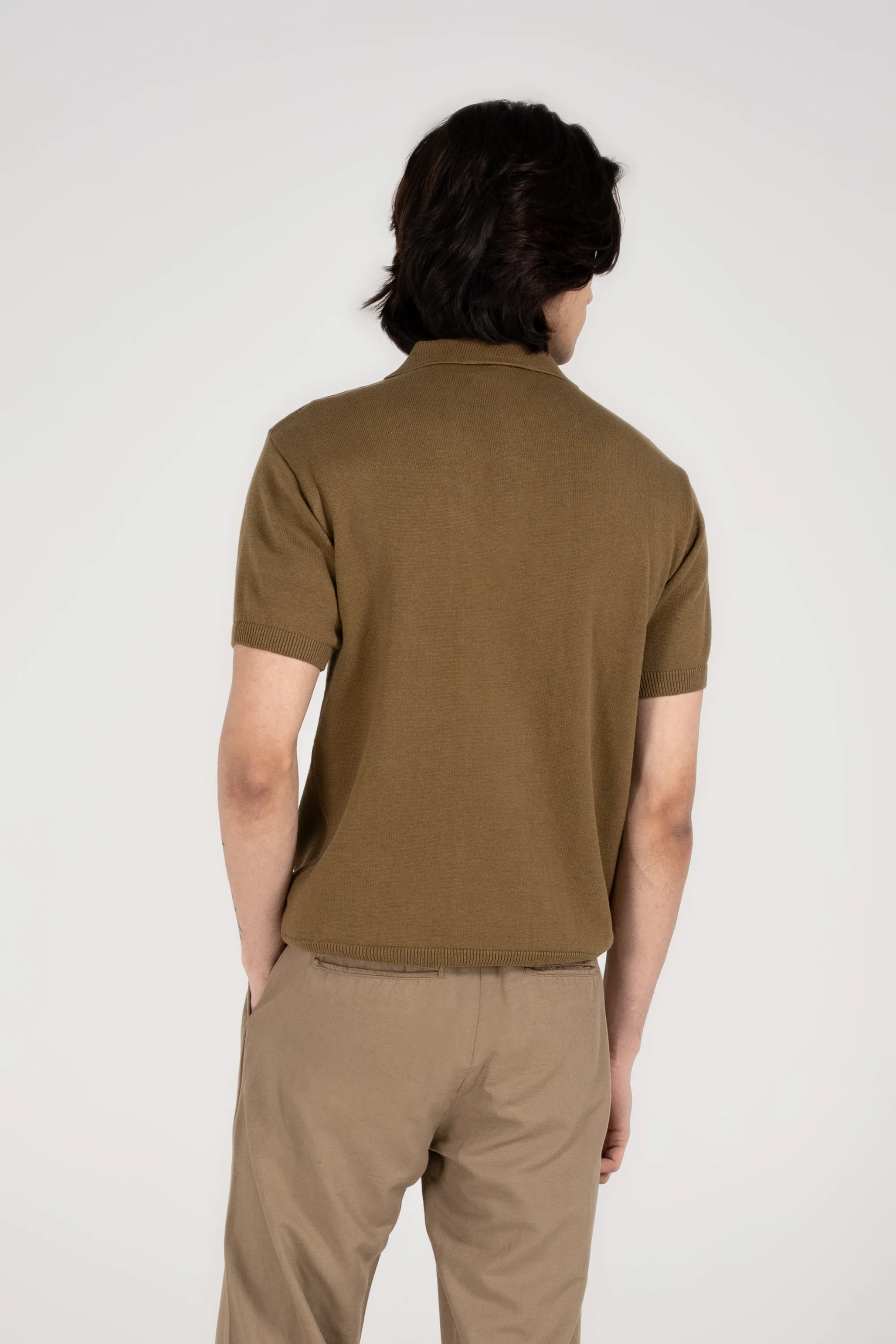 ZIP PLACKET KNITTED POLO - Image 3