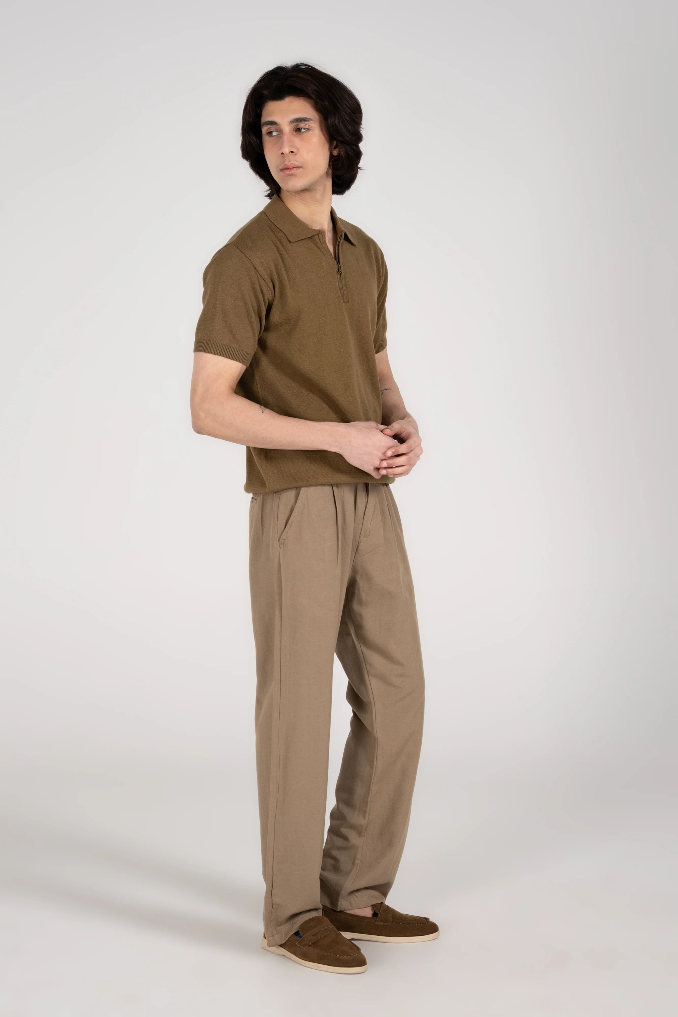 ZIP PLACKET KNITTED POLO - Image 4