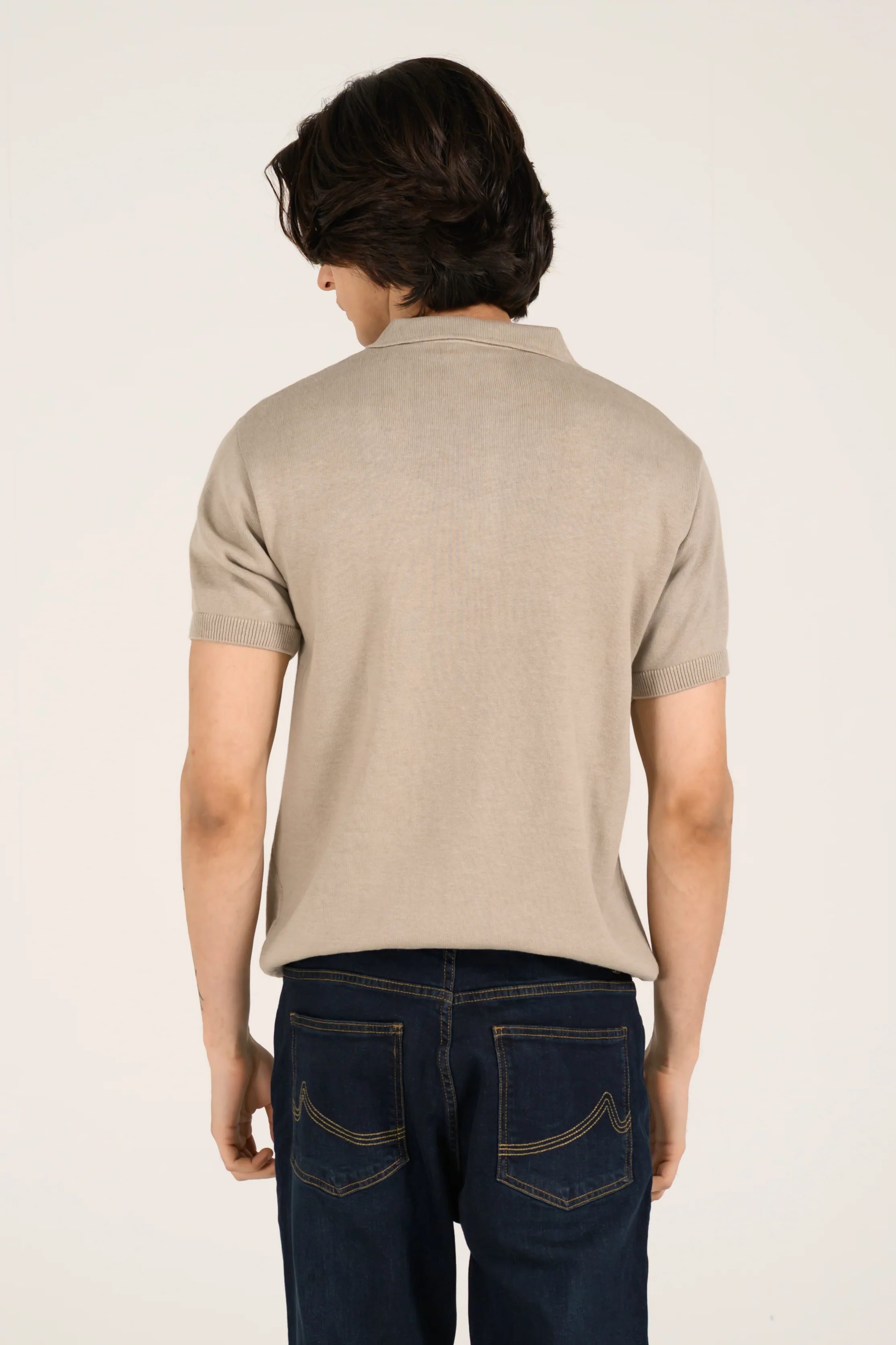 ZIP PLACKET KNITTED POLO - Image 3