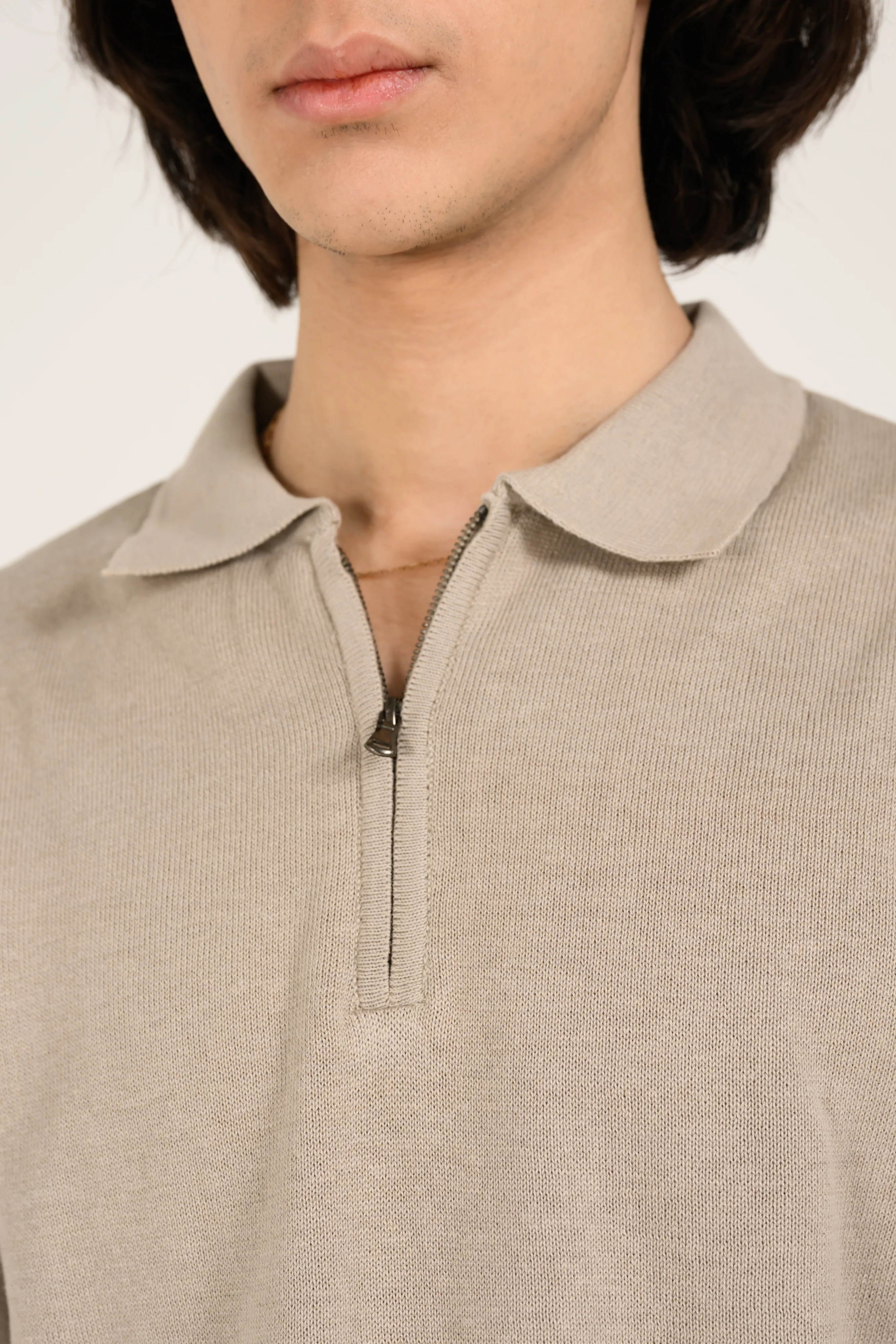 ZIP PLACKET KNITTED POLO - Image 5