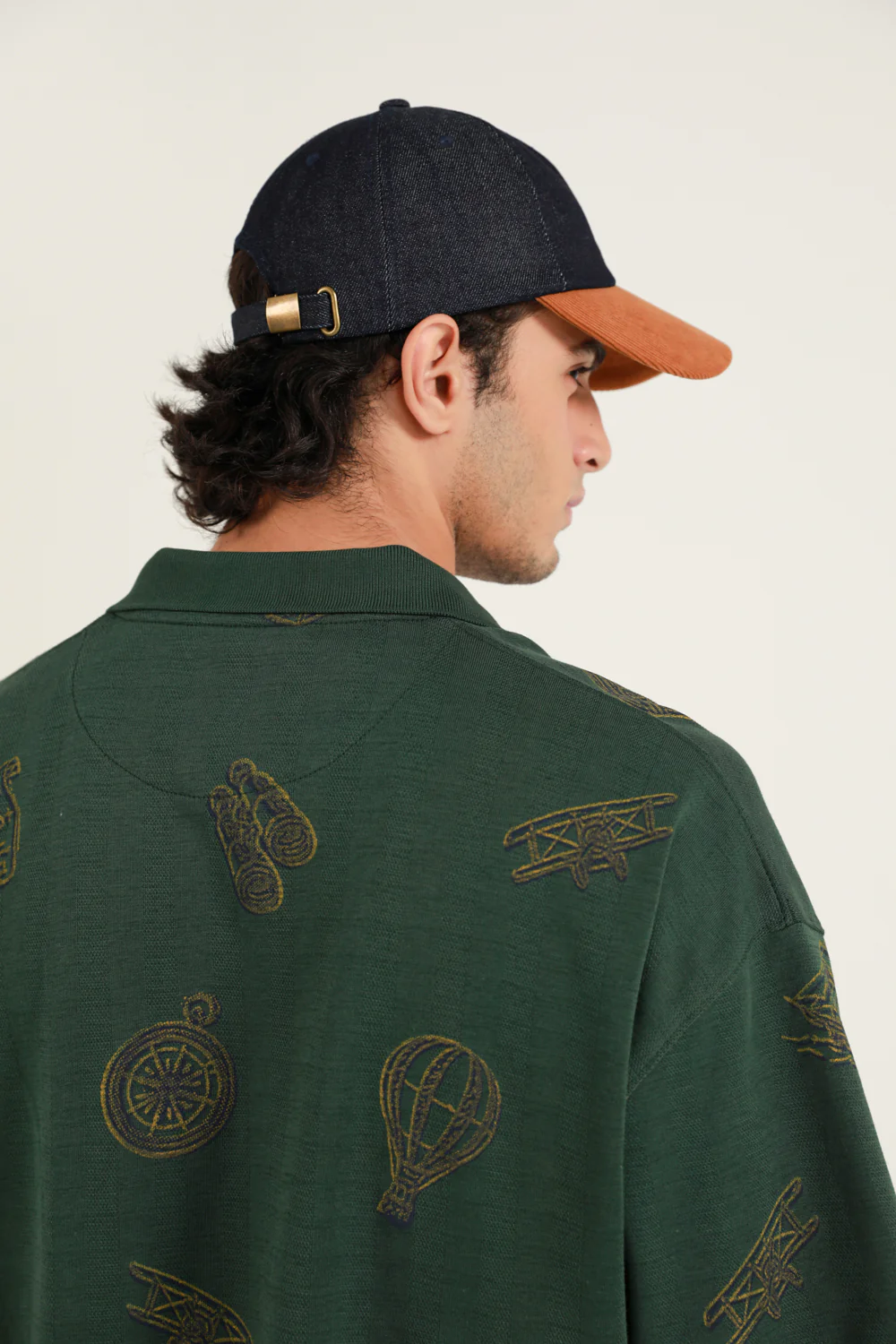 BOXY FIT TEXTURED PRINTED POLO - Image 3