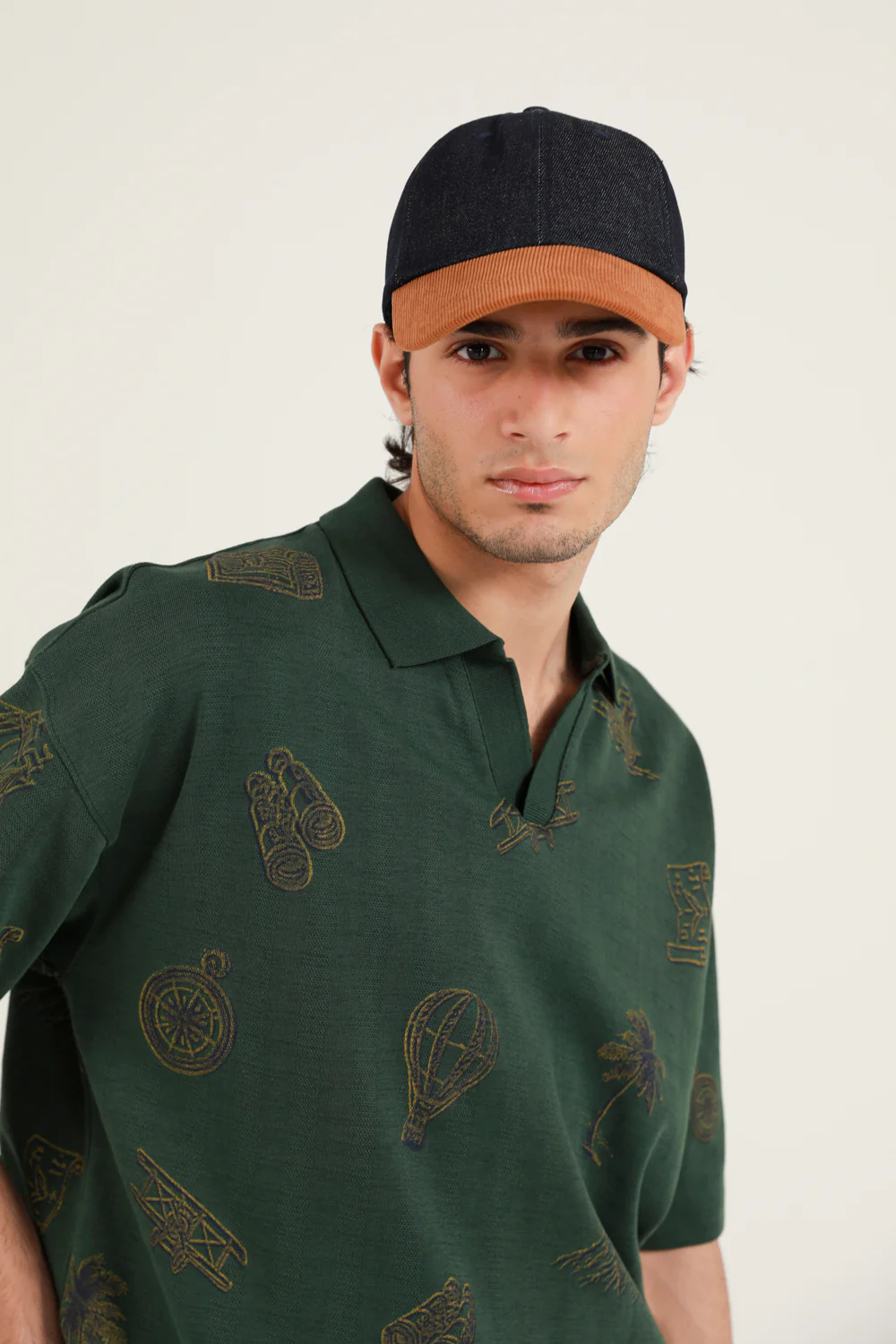 BOXY FIT TEXTURED PRINTED POLO - Image 6