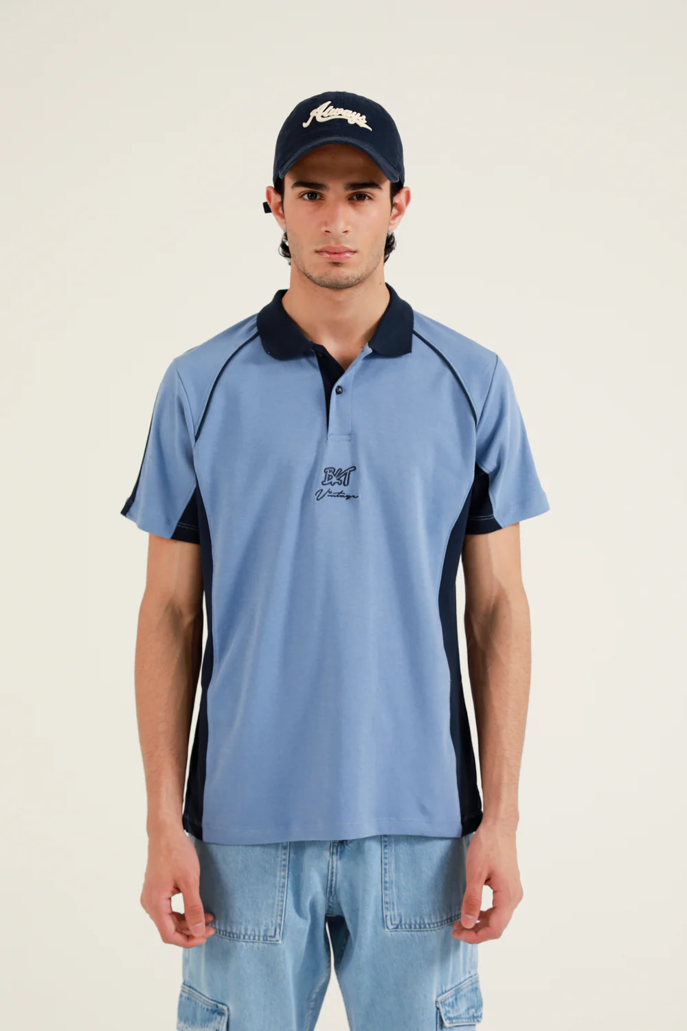 RAGLAN SLEEVE CONTRAST COLLAR POLO - Image 5
